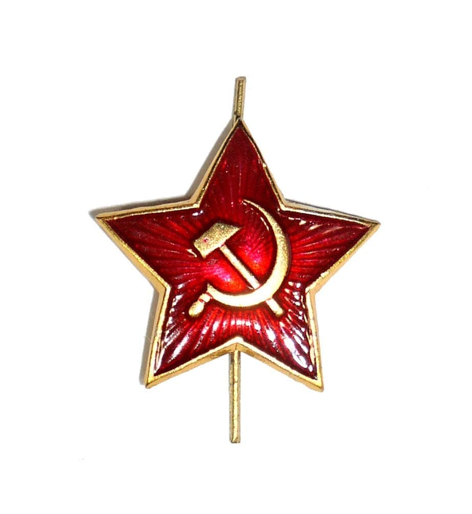 Russian USSR Soviet Red Army Star Hat Pin Cap Badge Kokarda* xm.Sm.star