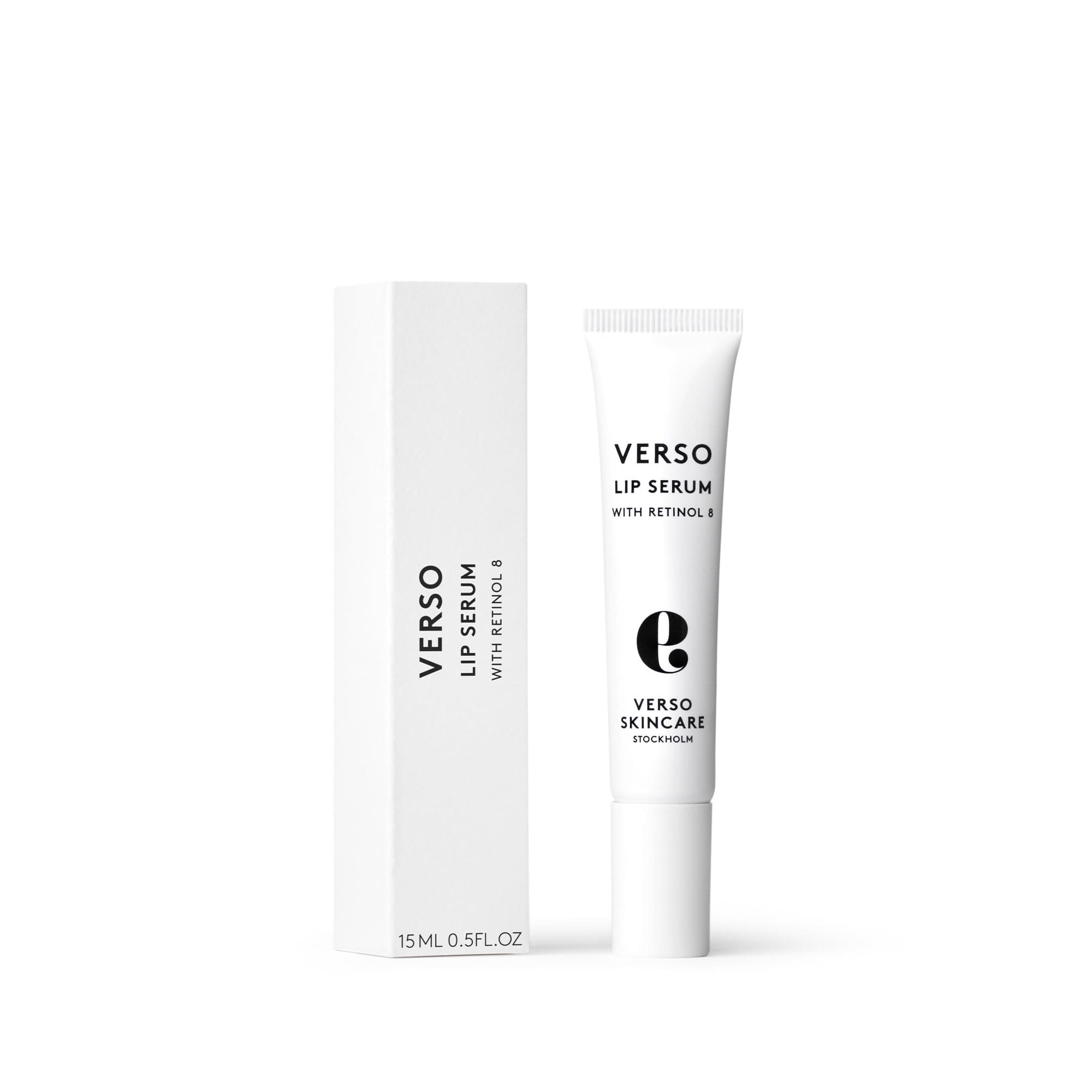 Verso Skin Care | Moisturizing Lip Serum with Retinol 8 | Anti Aging Lip Plumper for Soft Lips & Youthful Skin | Lip Care Made Easy (0.5 fl oz)