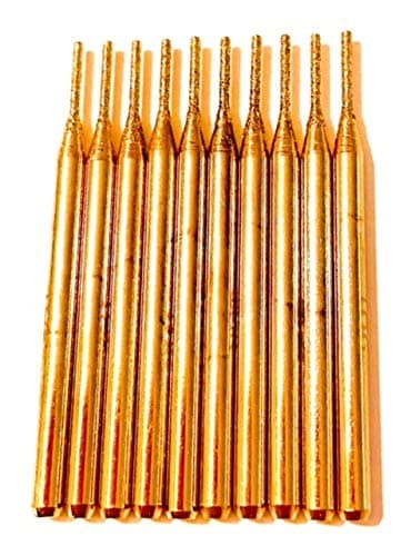 DrillGlass 10 Pack of 1/20" Diamond Drill Bits | Fits Your Rotary Tool, Drill or Drill Press ! Compatible with Dremel | Drill Bits for Glass and Jewelry | Beginner'sInstructions Included (12018RB)
