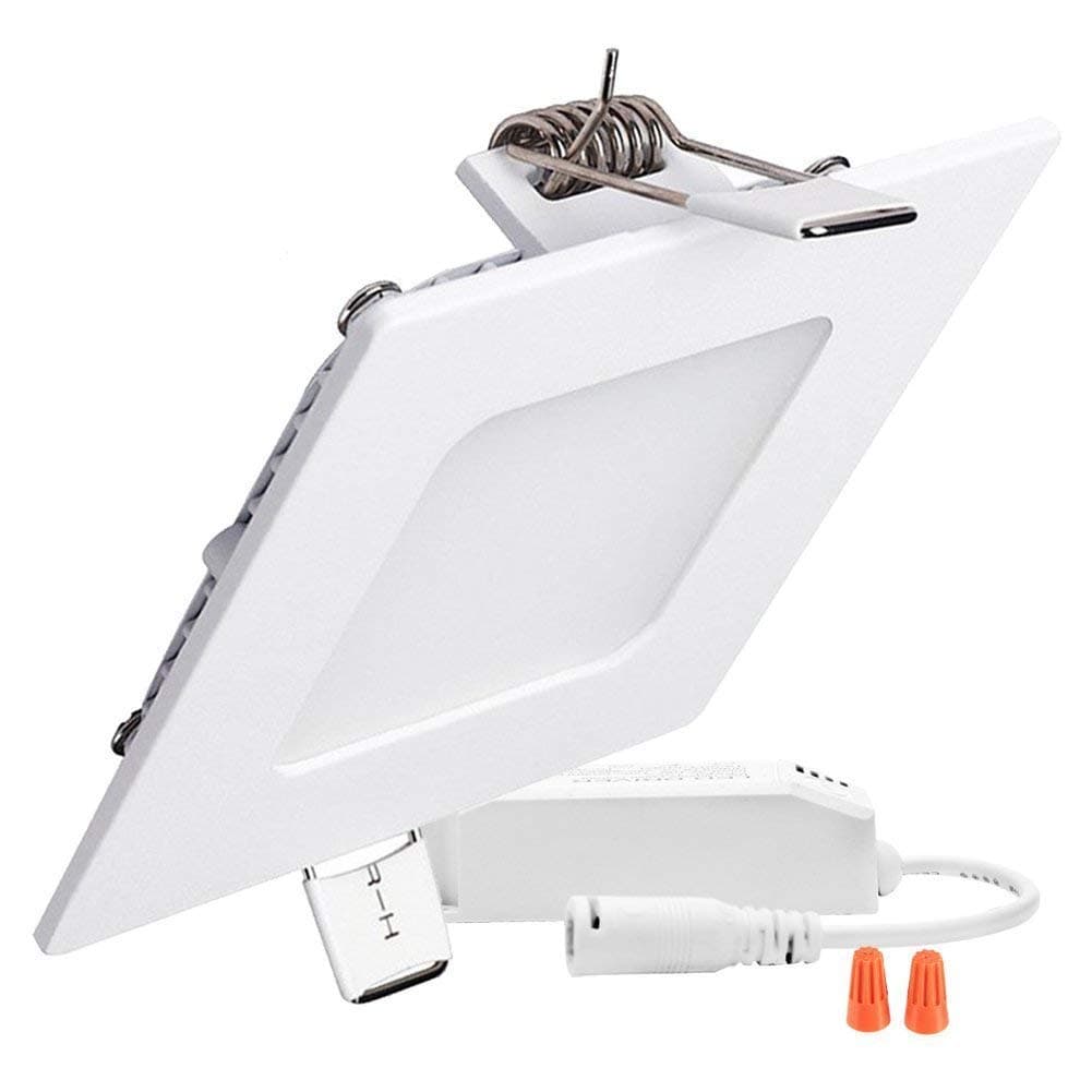 LED Light Fixture, SunGlobal 6W Dimmable Recessed Mount Lighting, 40W Incandescent Equivalent, 480lm, Warm White 3000K, Cut Hole 4.1 Inch, Ceiling Lamp with 110V LED Driver