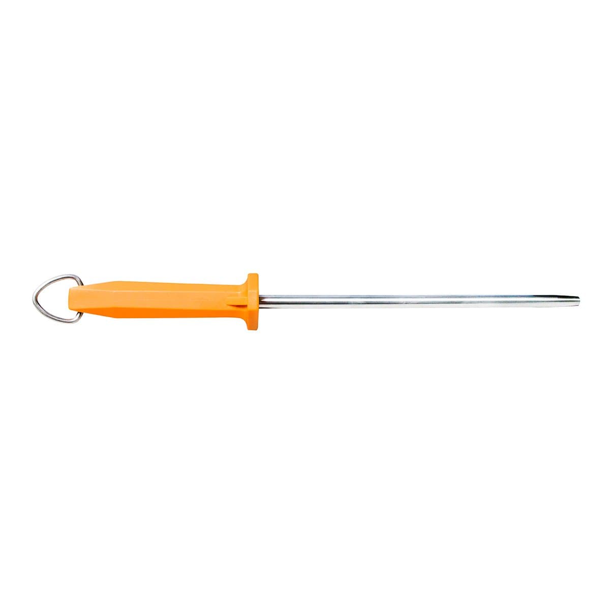 UltraSource Honing Steel, Smooth, 25cm , Orange Handle Butcher Steel Sharpener