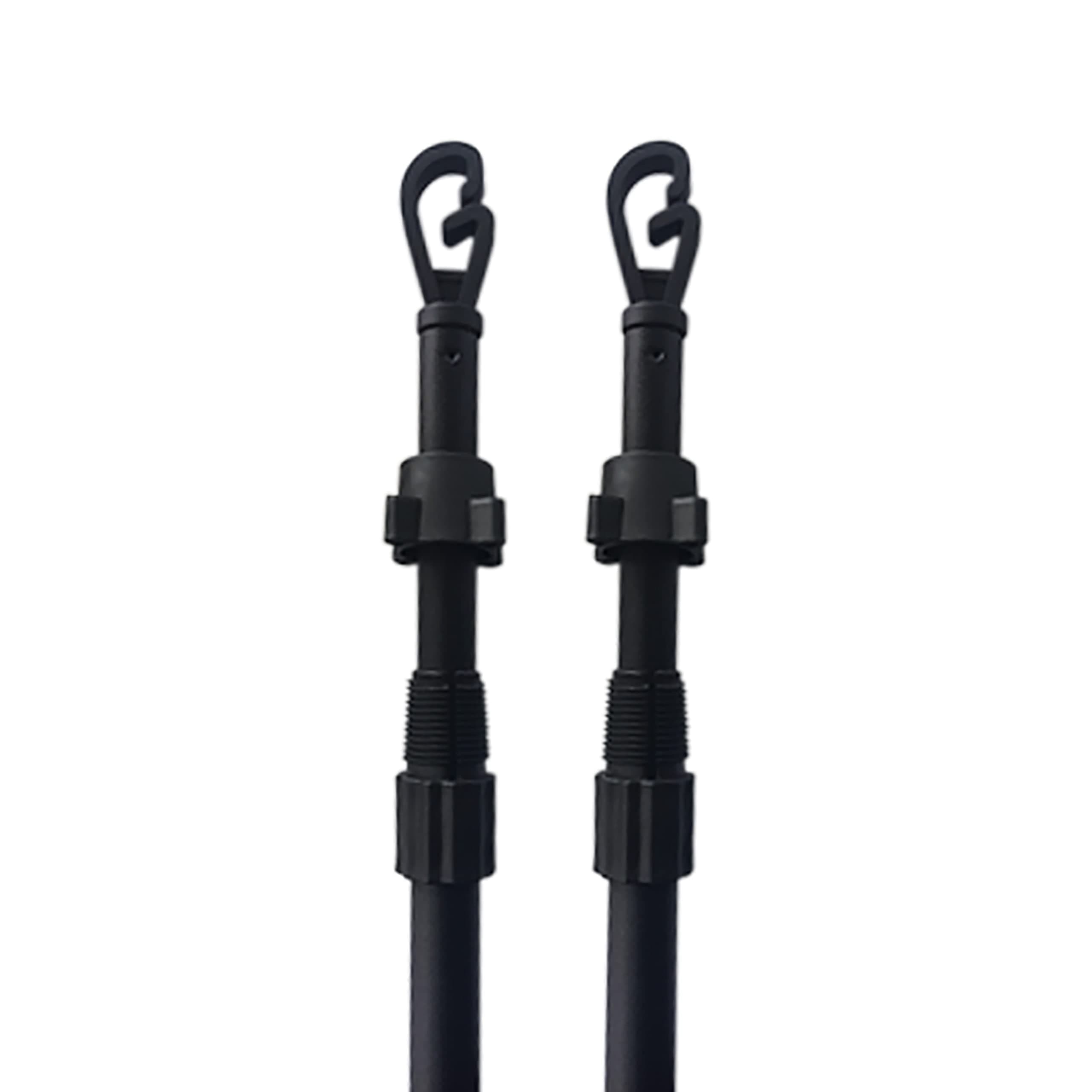 Sdurab 2PCS Washing line Prop,Heavy Duty Metal Extendable Clothes Line Pole Prop Extenedable from 1.2 to 2.4M (2)