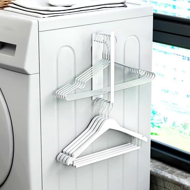 Laundry Detergent Cup Holder Collection: Magnetic Hanger Storage Rack for Laundry Room Storage.