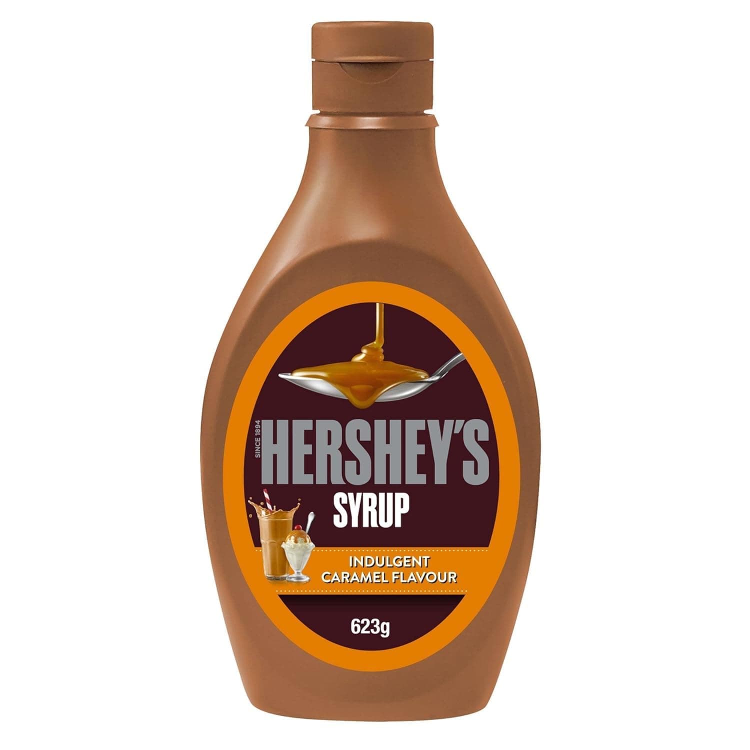 Hershey's Caramel Syrup for Baking, Easy Squeeze Bottle, 623 g