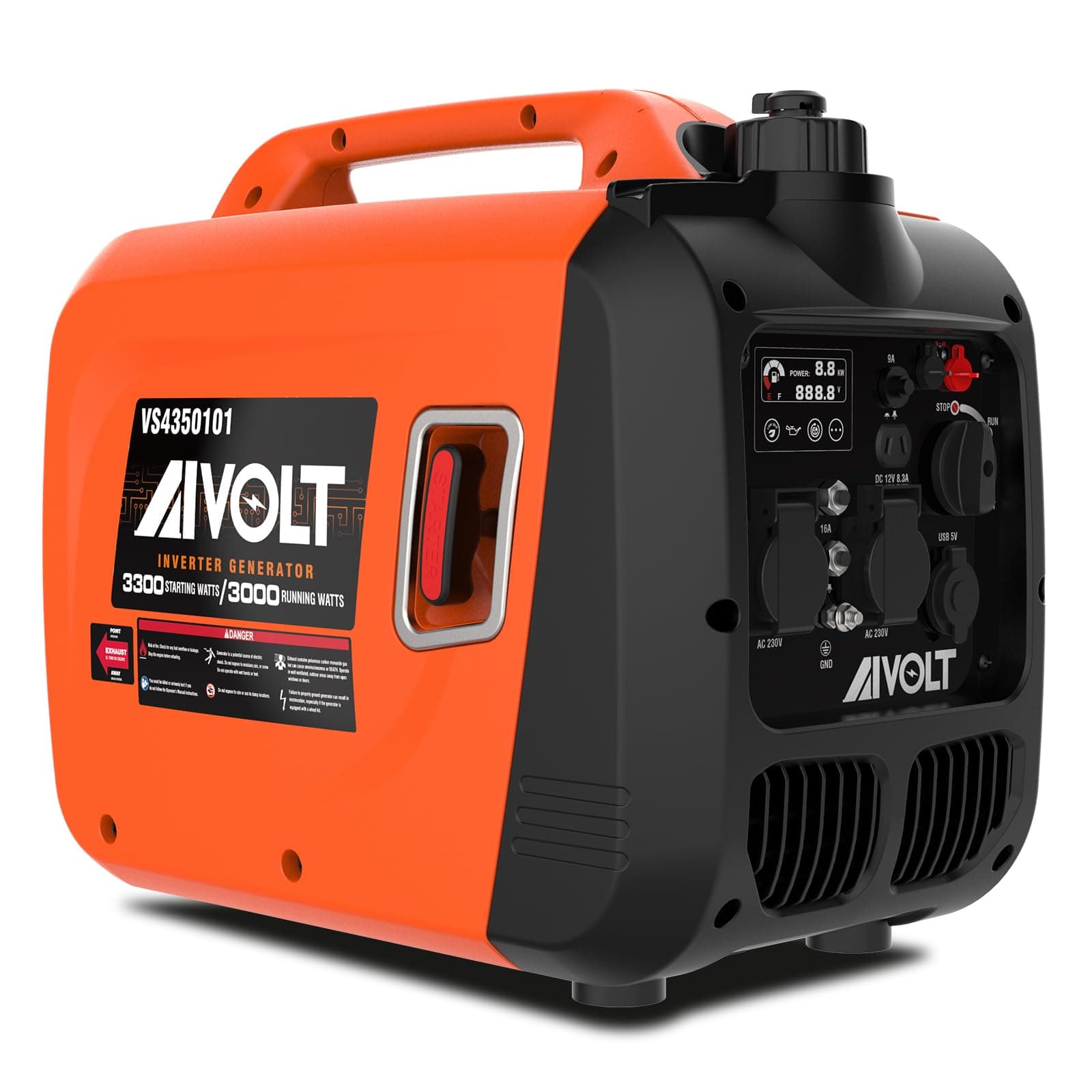 3300W Petrol Inverter Generator 4 Stroke Portable Generator for Camping, Jobsites - Pure Sine Wave, Ultra Quiet-149cc Engine, 4.2L Fuel Tank
