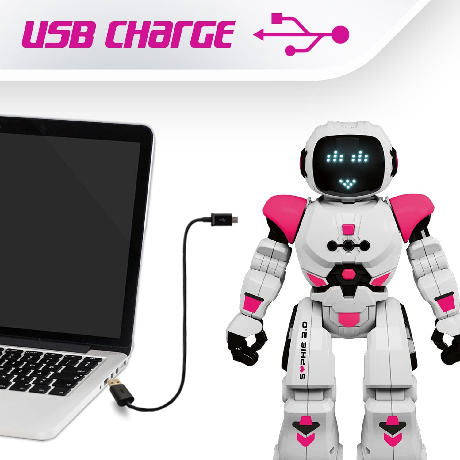 Xtrem Bot Xtrem Bots Sophie Bot, White / Pink