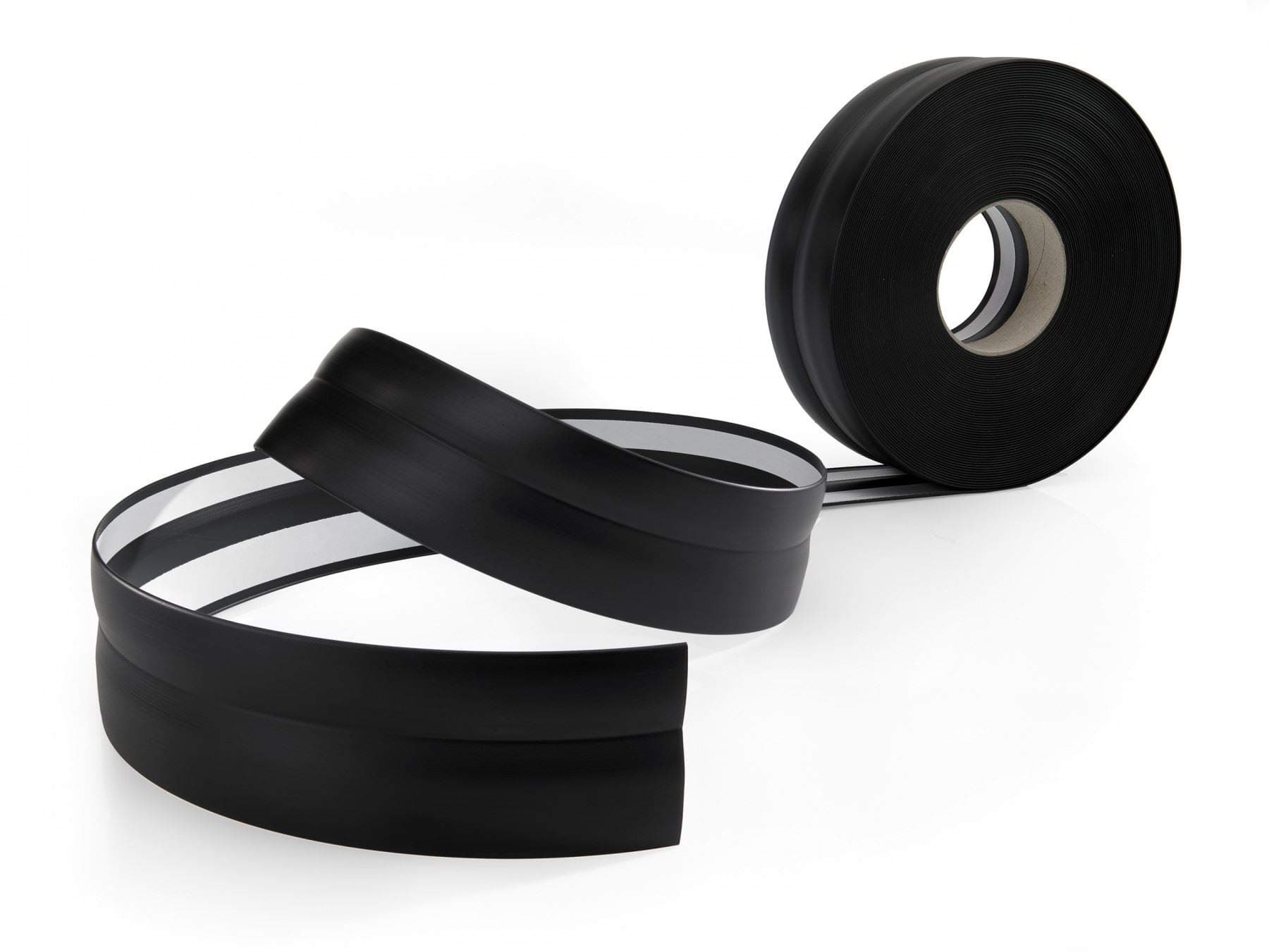 Flexible coved PVC skirting Board Strip Floor Wall Joint - 5m - Black