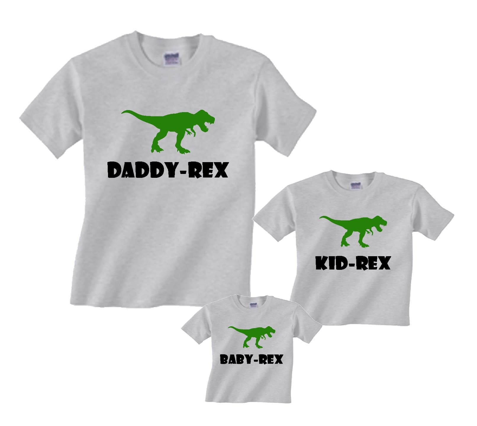 Footsteps Clothing Dad-Rex, Kid-Rex, Baby-Rex Matching Dinosaur T-Shirts Father Son