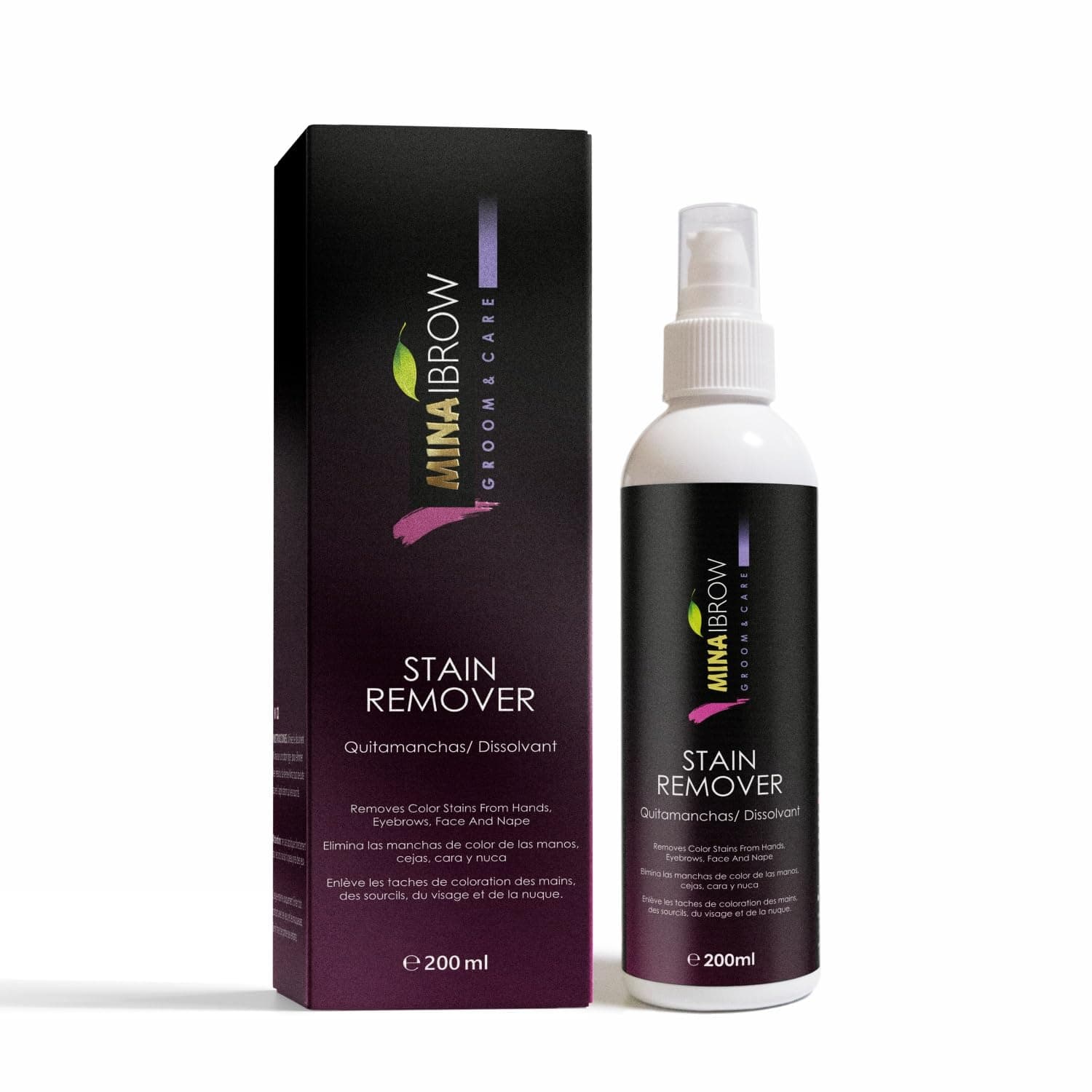MINA Stain Remover, Softly Removes Tint Color From The Skin Around The Eyebrows 200Ml