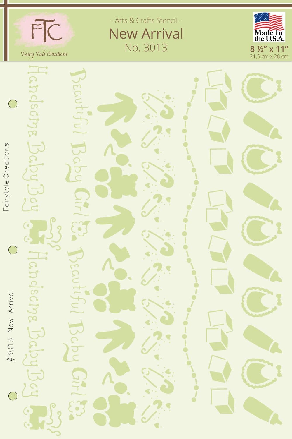 Fairytale Creations New Arrival Stencil, 8-1/2" L x 11" H