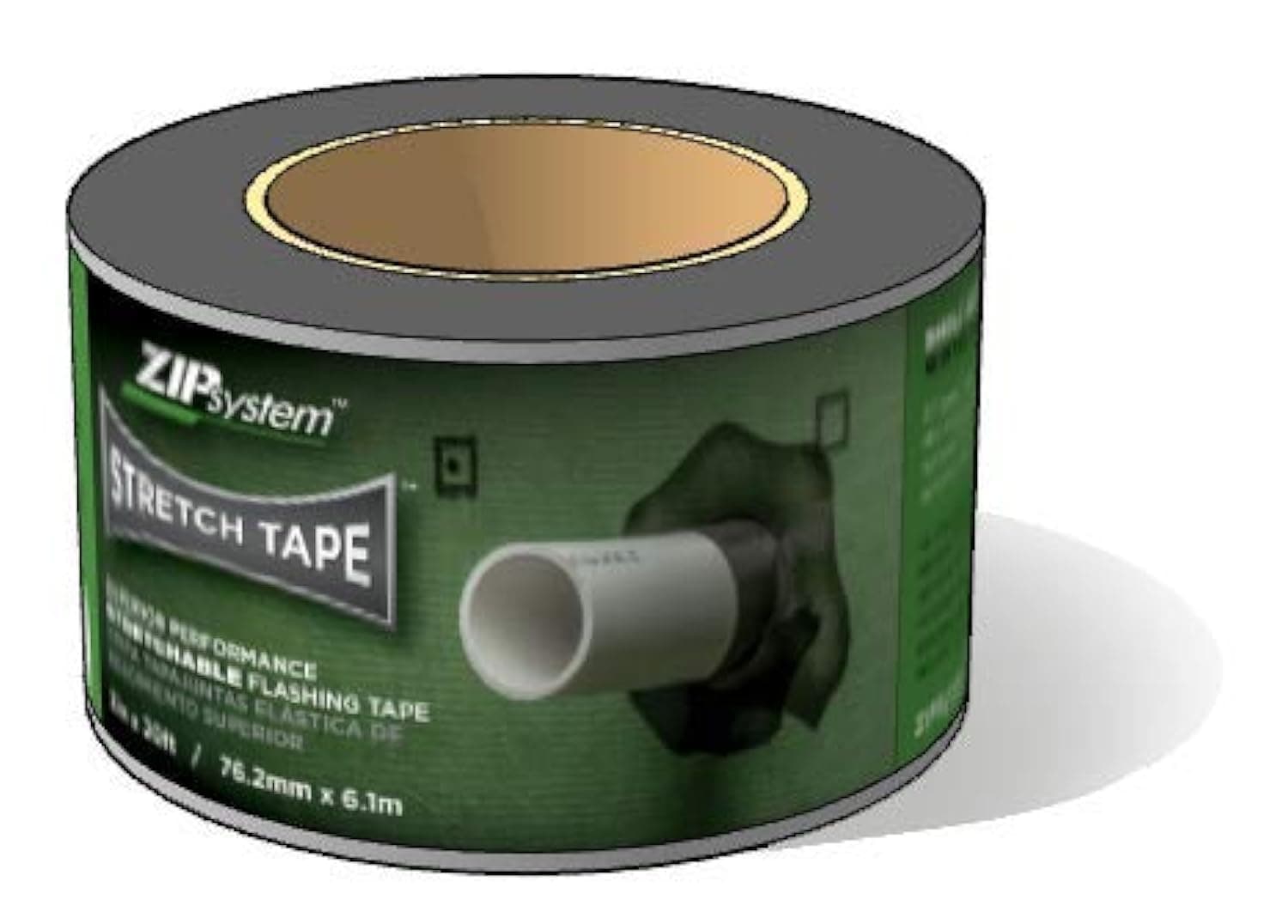 ZIP System - Huber ZIP System Stretch Tape - 3 inches x 20 feet - Self-Adhesive Flexible Flashing for Doors-Windows