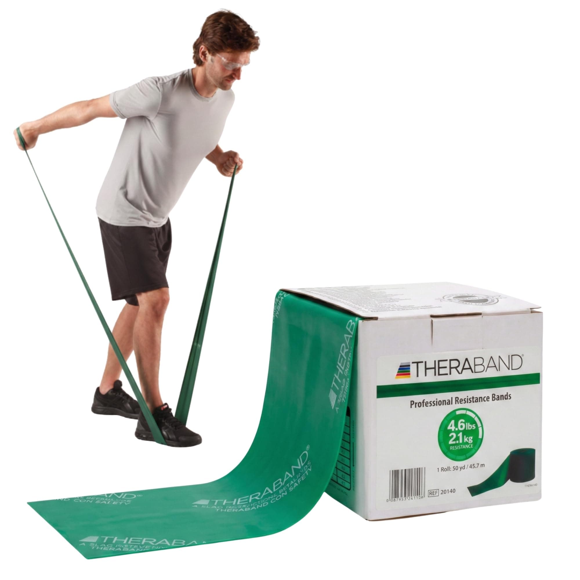 Resistance Bands, 50 Yard Roll Professional Latex Elastic Fitness Band For Upper & Lower Body & Core Exercise, Physical Therapy, Pilates, Yoga, Stretching, Home Workouts, & Rehab