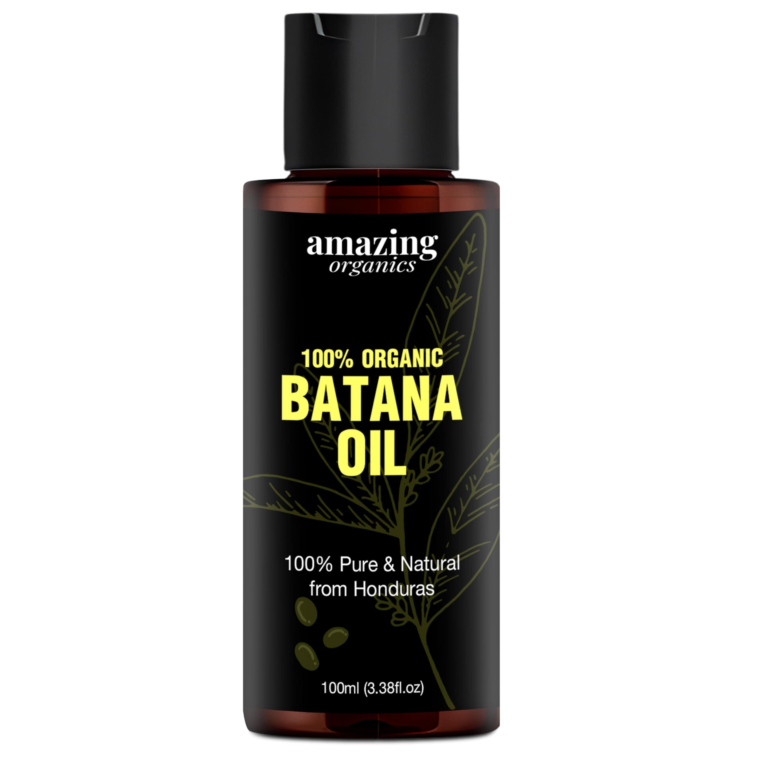 AmazingOrganicsBatana Oil For Hair Growth, Natural From Honduras, Dr. Sebi (Honduran Herbalist) For Healthy Hair & Skin, 100ml
