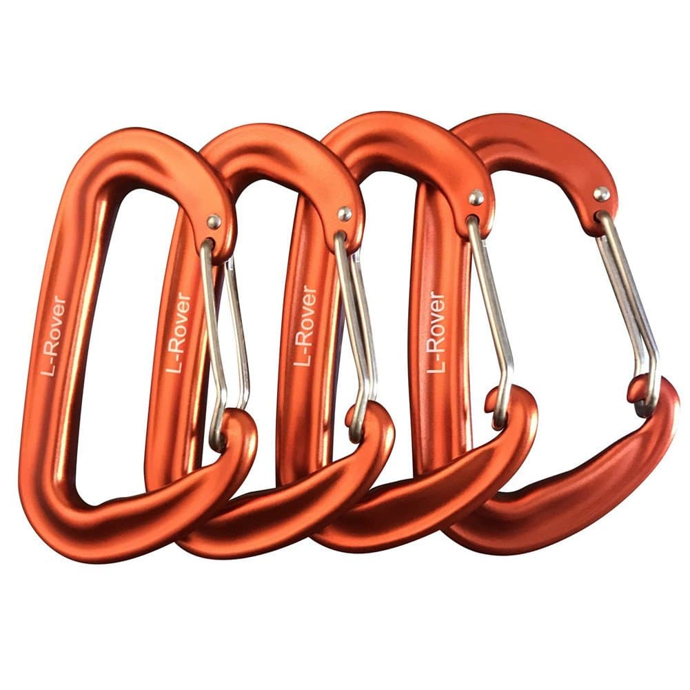 Carabiner,12KN Lightweight Heavy Duty Carabiner Clips,Aluminium Wiregate Caribeaners for Hammocks,Camping, Key Chains, Outdoor and Gym etc,Hiking & Utility