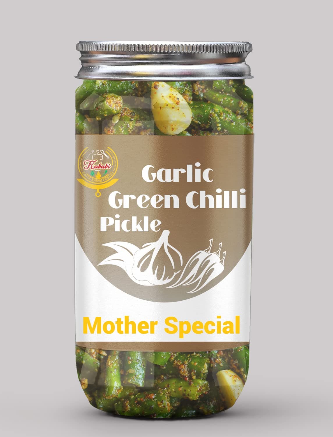 Mother Special Garlic+Green Chilli Pickle Homemade Lehsun+Harimirch Aachar(400G) - Mother’s Recipe | Organic North Indian Pickle | Healthy Garlic+Green Chilli Pickle | Traditional Home Made Achaar