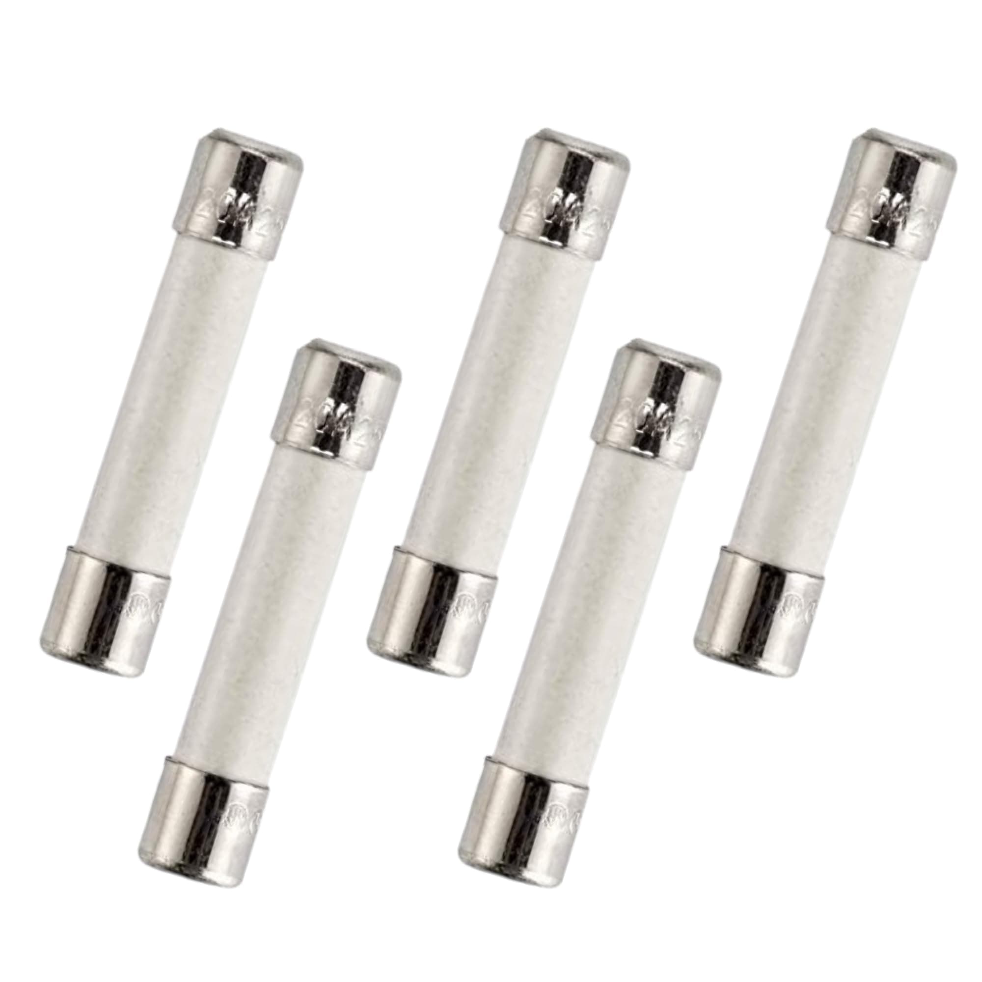 BlueCatELE 20 Amp Microwave Fuse 250V Slow-Blow, 20A Ceramic Replacement for GE WB27X10388, Whirlpool, Kenmore, LG, Samsung, Amana, KitchenAid, Universal SFE 20 Amp Fuse, 6x30mm, (5 Pack)