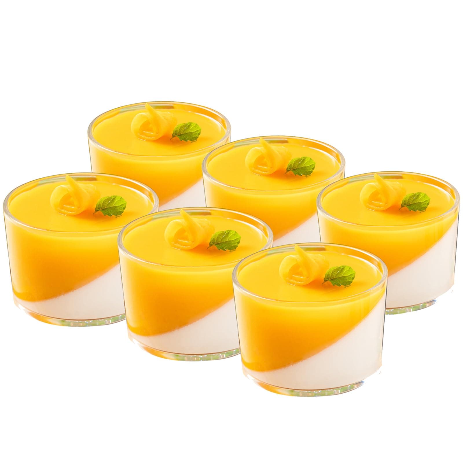 Ramekins Oven Safe, Creme Brulee ramekins set of 6, Small Glass Bowls 4oz, Dipping Sauce Cups, Clear Salad Dressing Container and Dessert Bowls for Custard