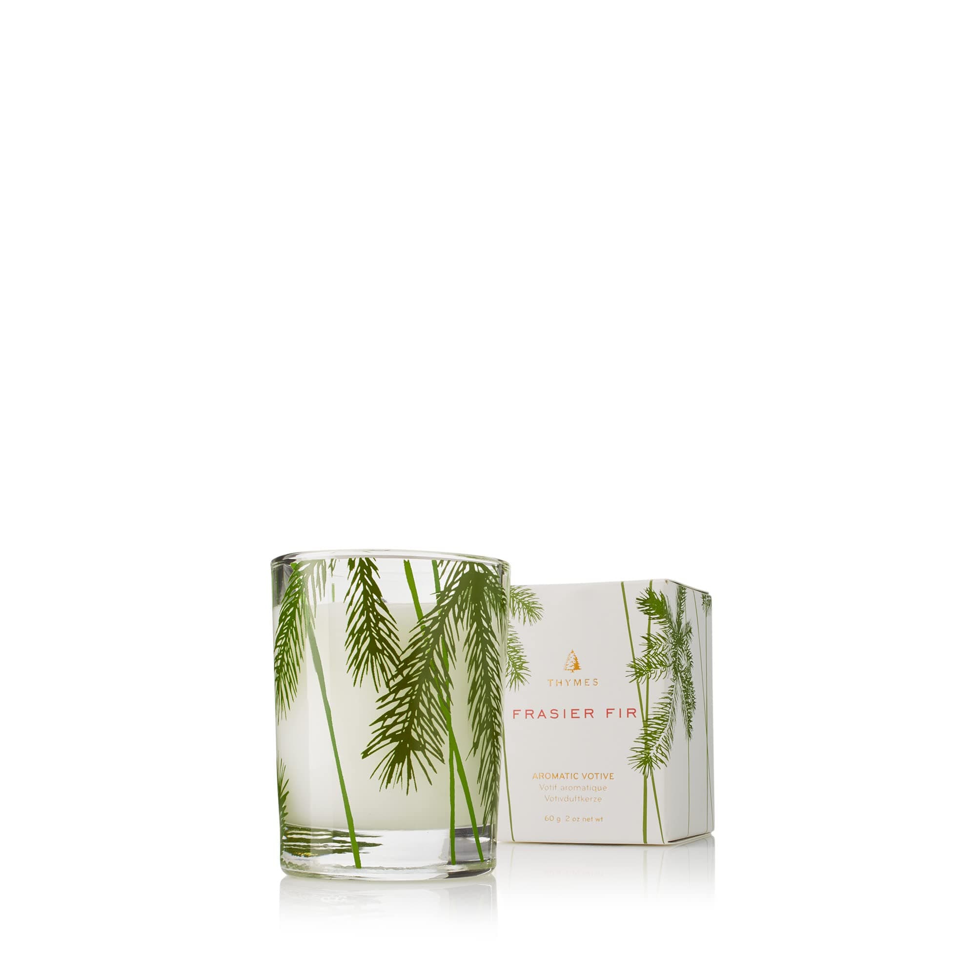 Thymes Frasier Fir Pine Needle Candle – Holiday Candles for Home Scented with Notes of Crisp Siberian Fir, Cedarwood & Sandalwood – Christmas Decor – Christmas Gifts for Women & Men (2 oz)