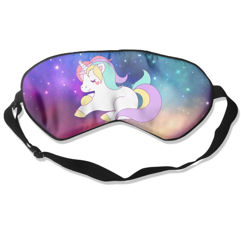 Magical Rainbow Unicorn Natural Silk Sleep Mask & Blindfold Super-smooth Eye Mask