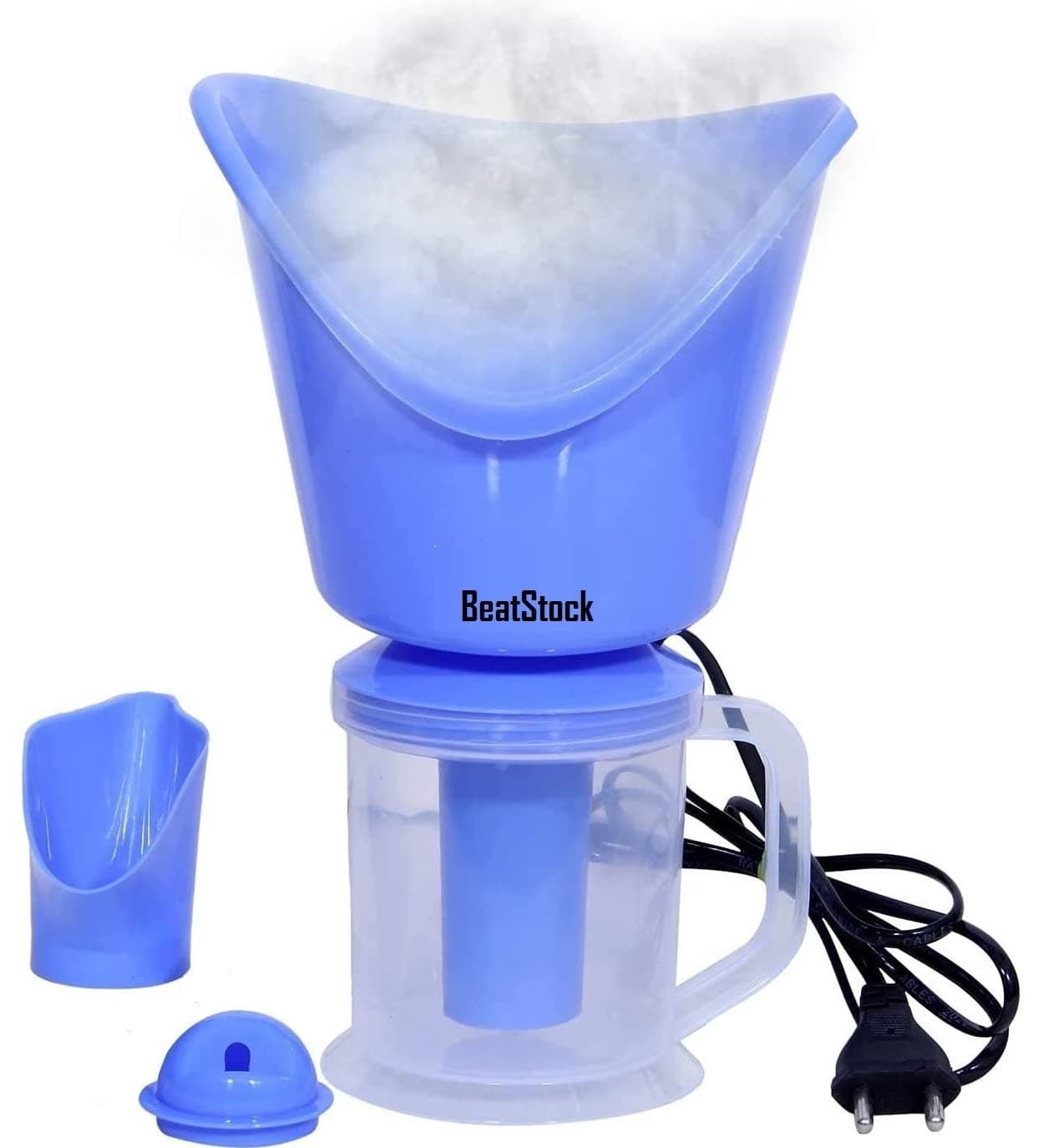 Vaporizer with 3 Attachments Facial Sauna Steamer, Nose Steamer, Cough Steamer, Nozzle Inhaler, Nose Vaporiser, steamer, vaporizer (Blue)