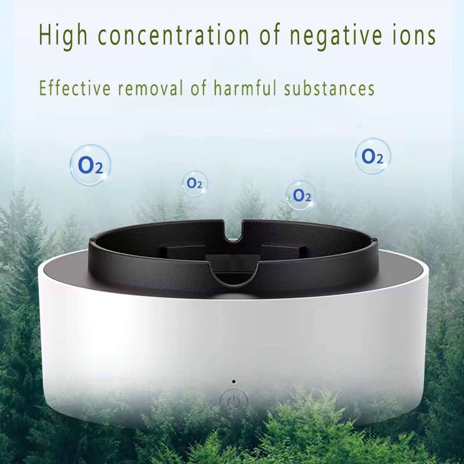 2 in 1 Air Purifier Multifunctional Smokeless Ashtray Air Purifier (Green)