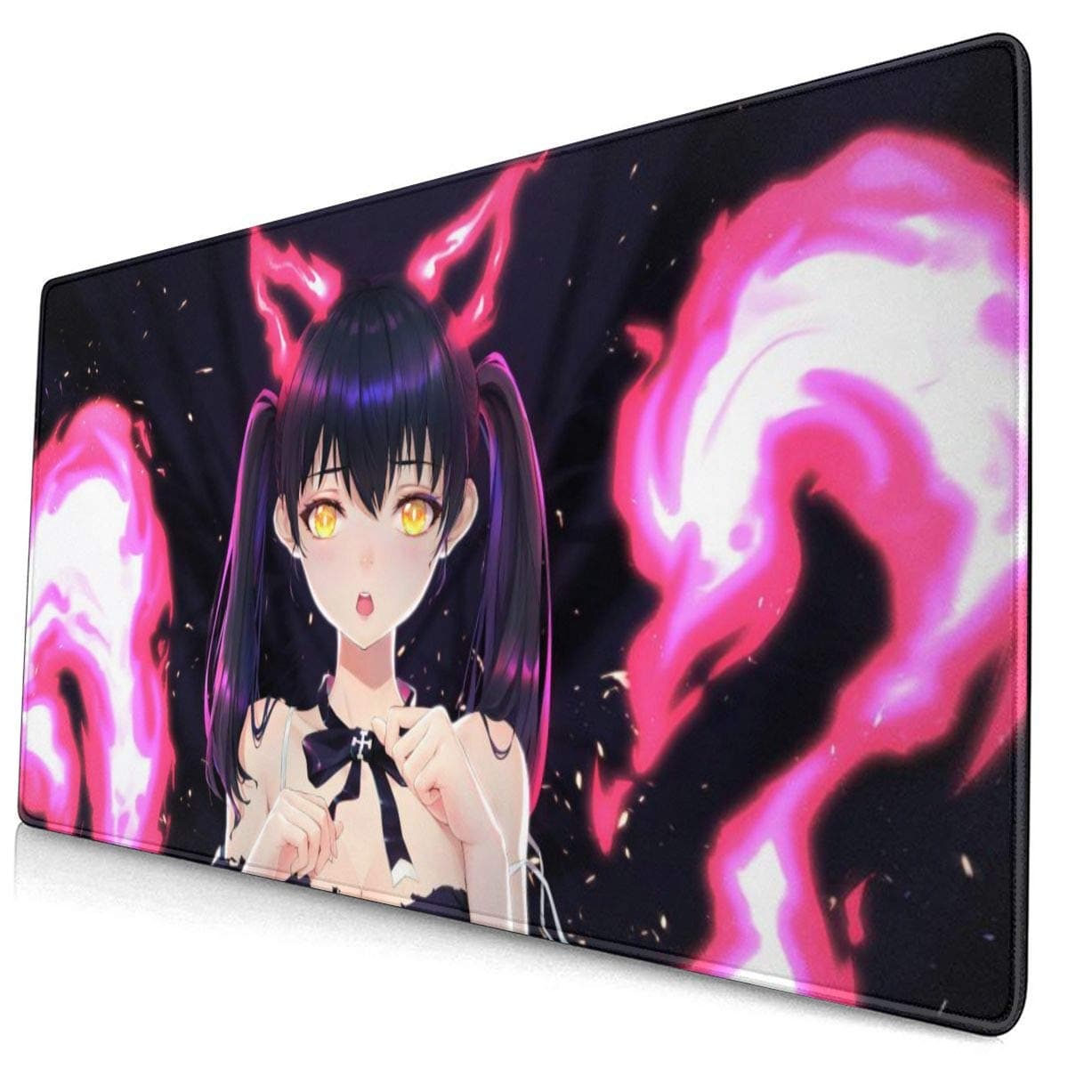 ARDOUR VAN Tamaki Kotatsu Fire Force Anime Girl Large Gaming Mouse Pad Durable Stitched Edges Non-Slip Rubber Base 15.8x29.5 Keyboard Pad Desk Pad for Desk Cover, Computer Keyboard, Pc, Laptop