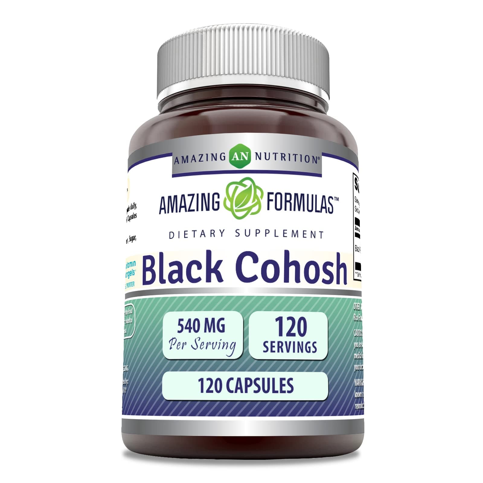 Amazing Formulas Black Cohosh Supplement | 540 Mg per Serving | Capsules | Non-GMO | Gluten-Free | Made in USA (1 Pack | 120 Count)