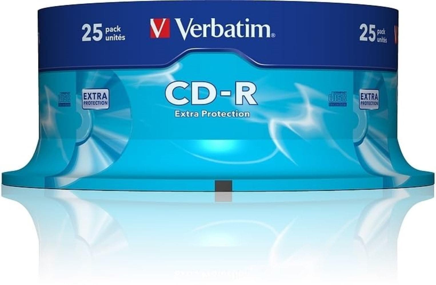 CD-R Discs with Extra Protection 25 Spindle Pack, Bulk Pack 25 x CD-R Blank Discs with Extra Protection, 52x Speed, 700 MB