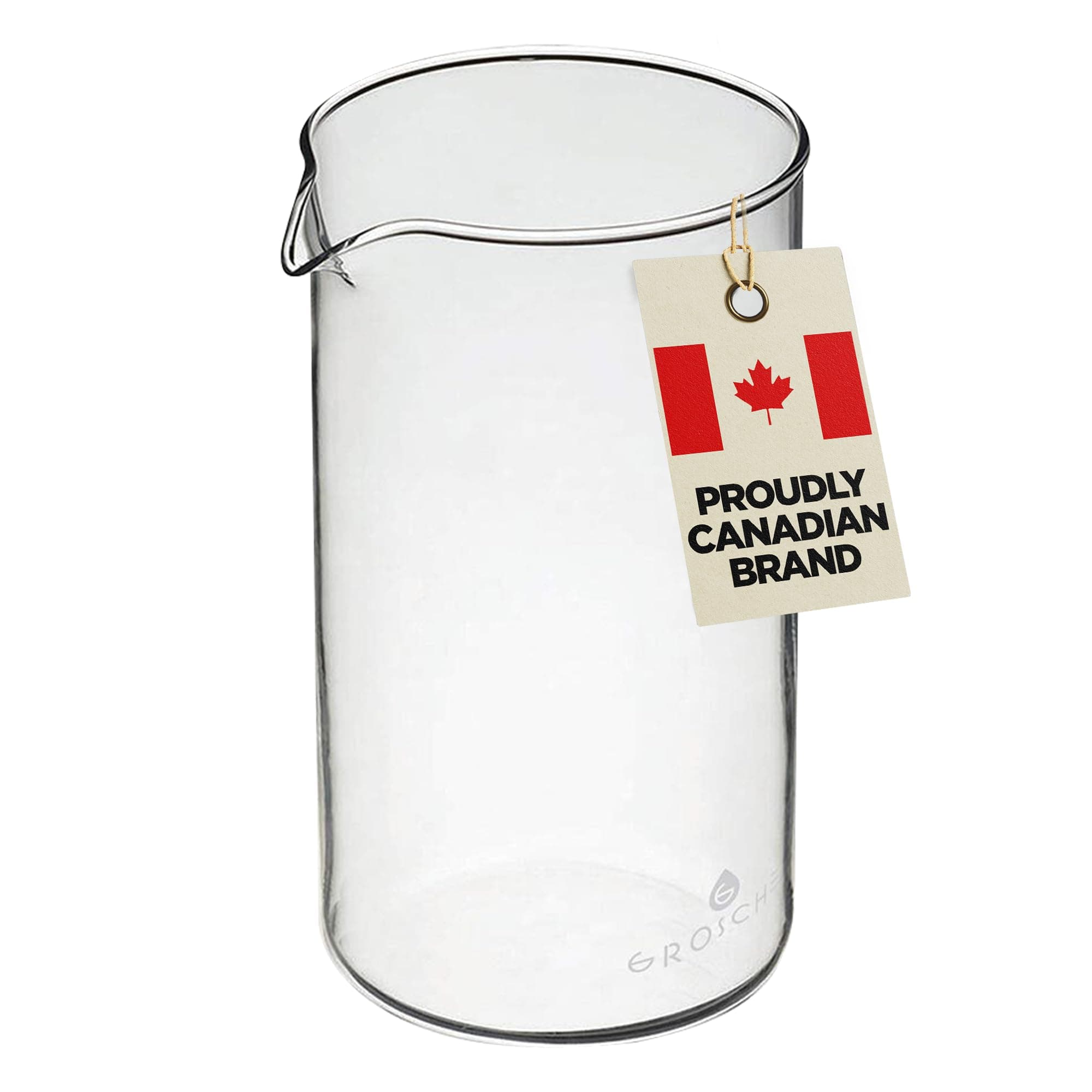 GROSCHE Borosilicate 3.3 Glass Universal Replacement Beaker for French Press Coffee and Tea Makers - Enhanced Coffee and Tea Brewing Experience (34.oz - Medium)