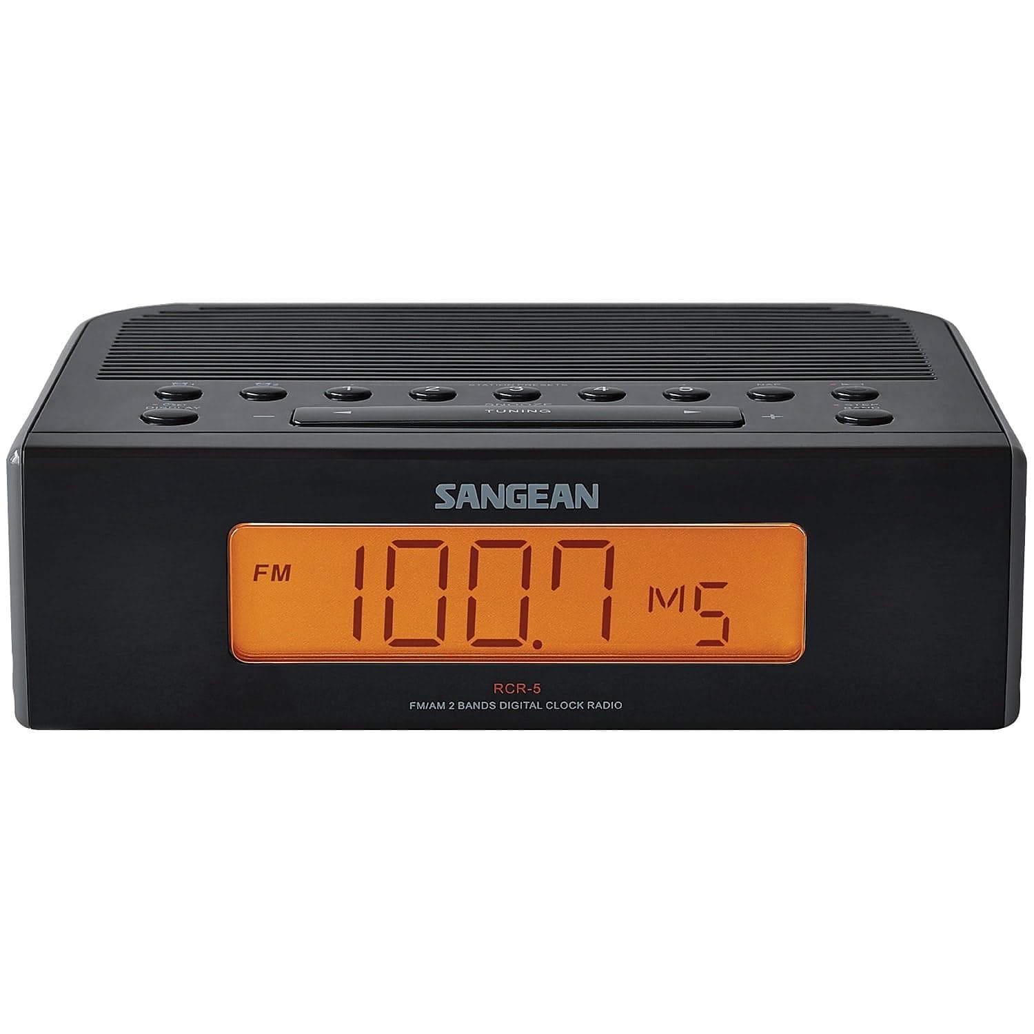 Sangean RCR-5BK Digital AM/FM Clock Radio (Black)