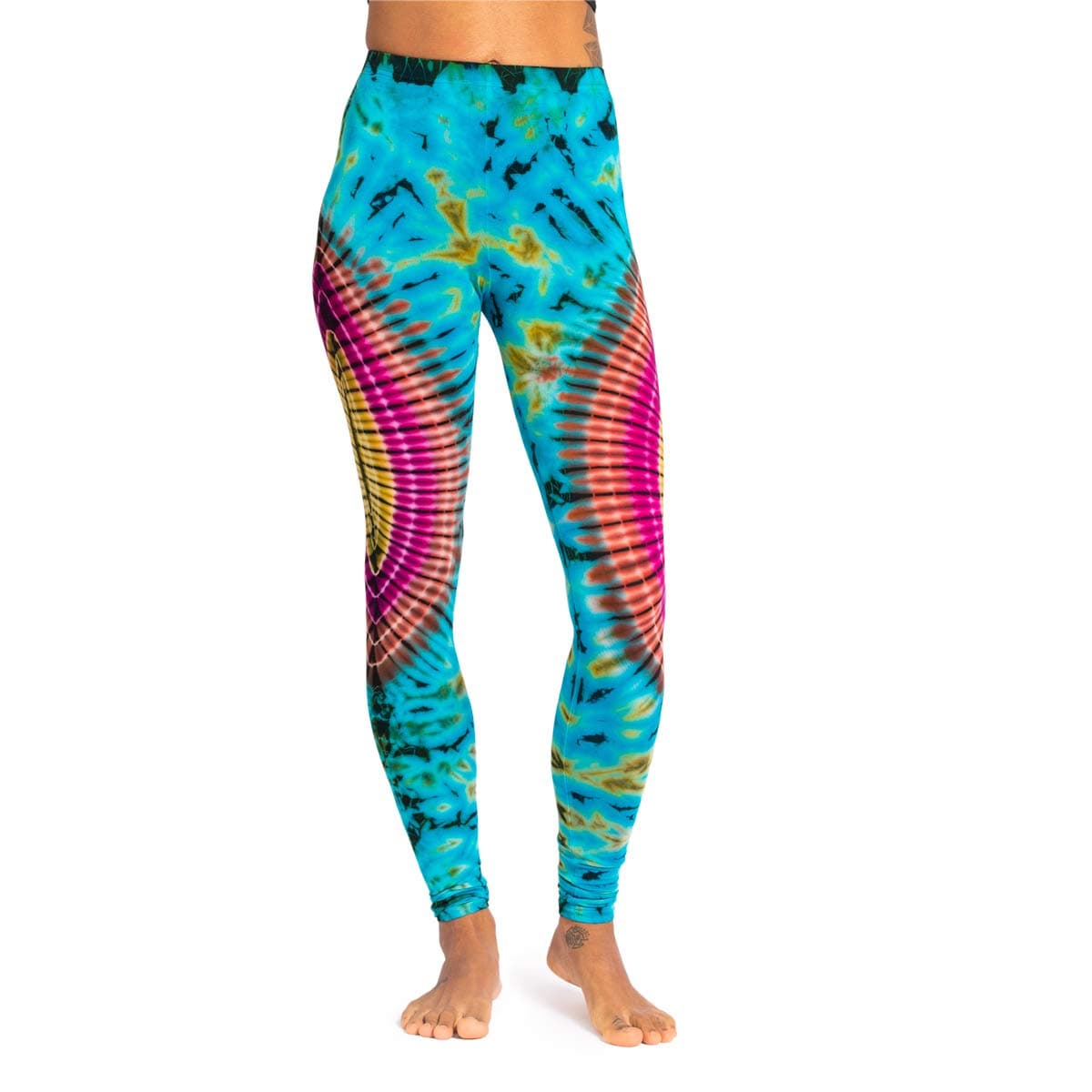 PANASIAMBatik Sport Leggings for Women I Hand-Dyed I Colorfast & Skin Friendly