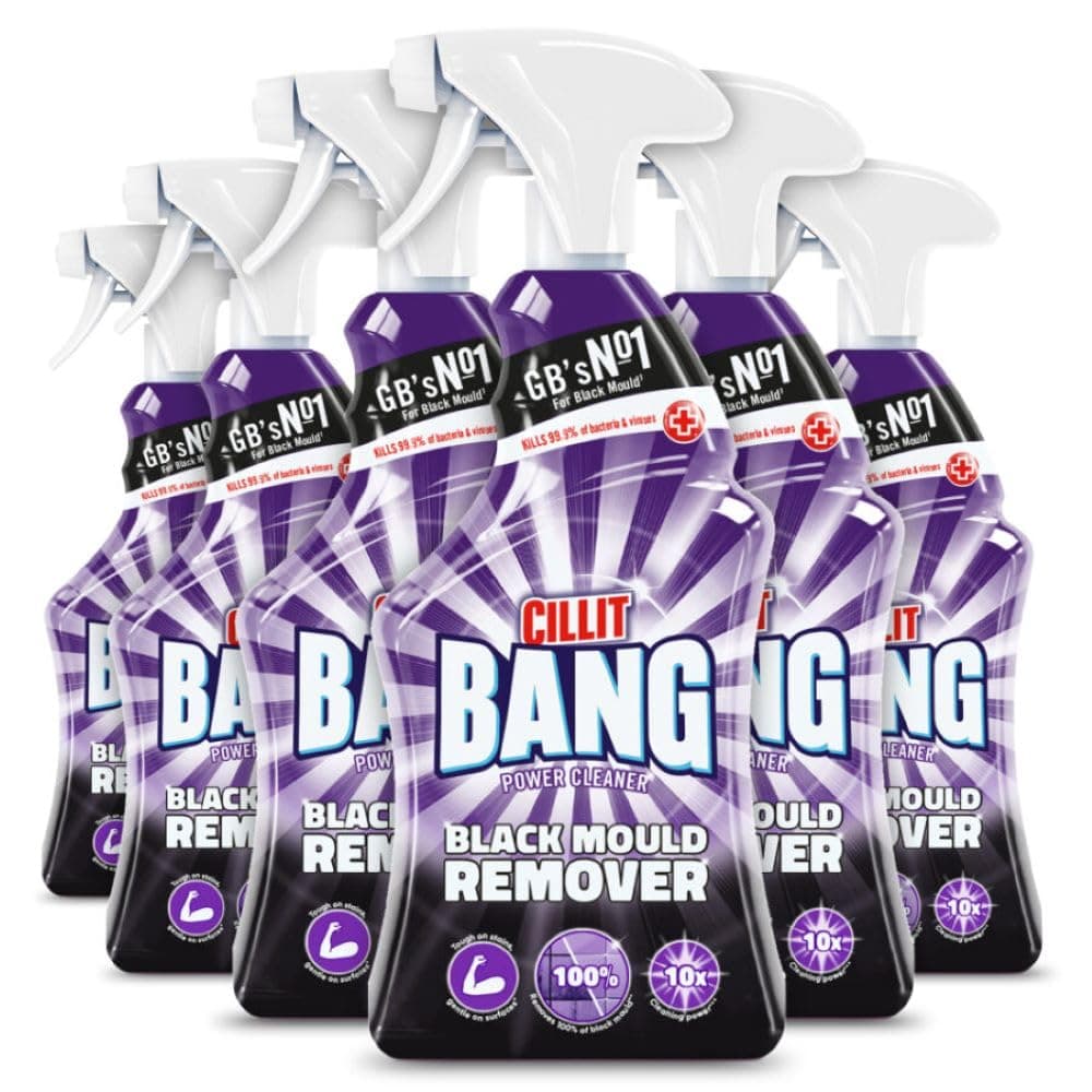 – Cillit Bang Black Mould Remover Spray I Removes Mould, Mildew & Dirt I Size: 750ml (Pack of 6) Packaging may vary