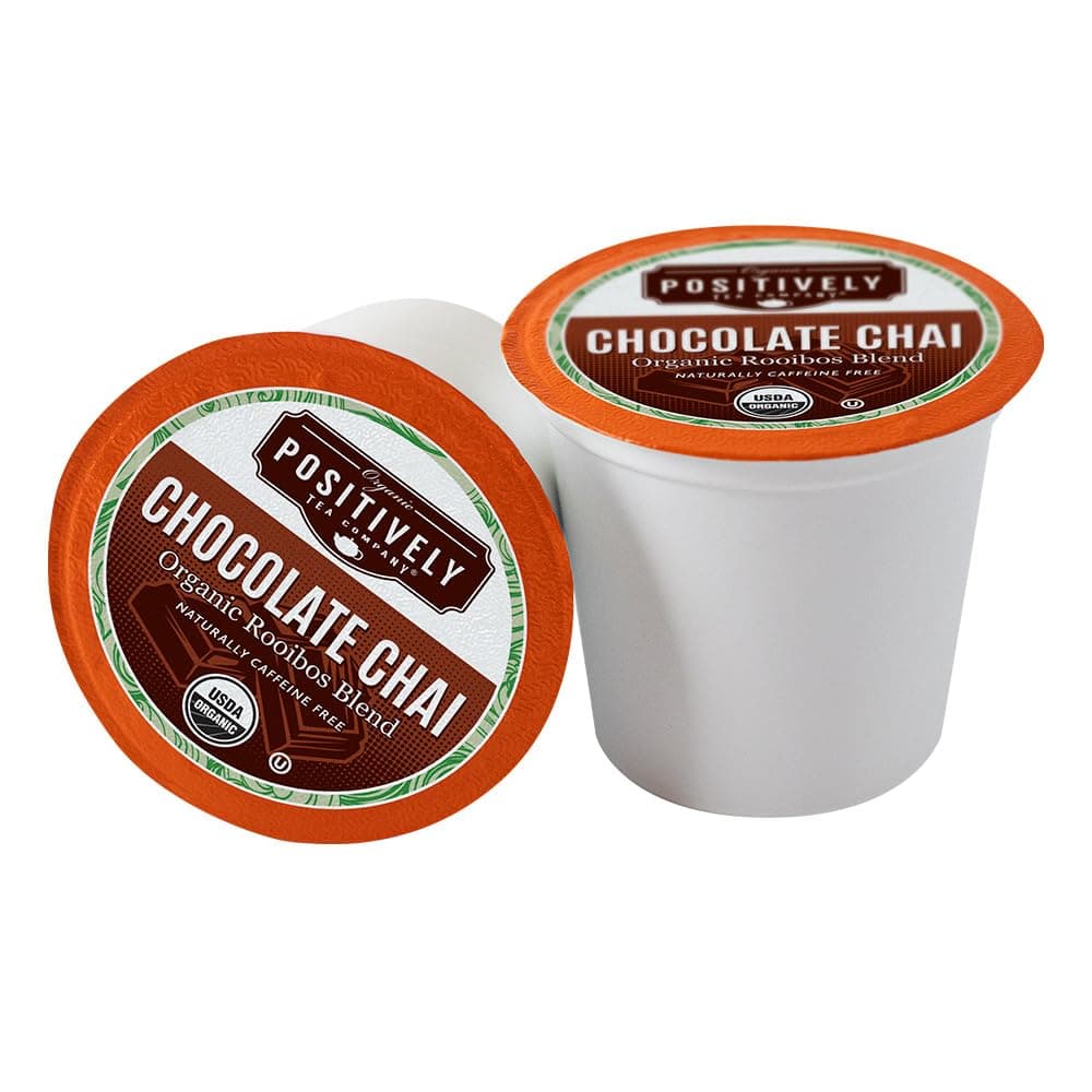 Organic Positively Tea Company, Chocolate Chai Rooibos Tea, K-Cup Compatible, 24 Pods