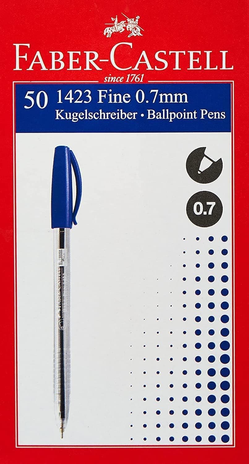 1423 Ball Pen 0.7Mm Box Of 50Pc Blue