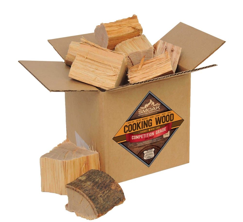 Smoak Firewood’s Cooking Wood Chunks (Competition Grade) USDA Certified for Smoking, Grilling or Barbequing (Hickory, 8-10lbs 729 Cubic in.)