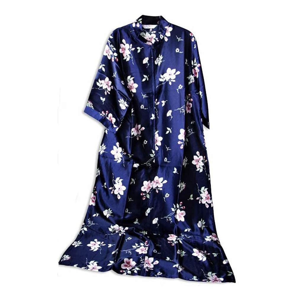 JH SmithWomen's Kaftan Satin Gown, Casual Evening Wear, Half-Sleeve Nightgown Sleepwear.