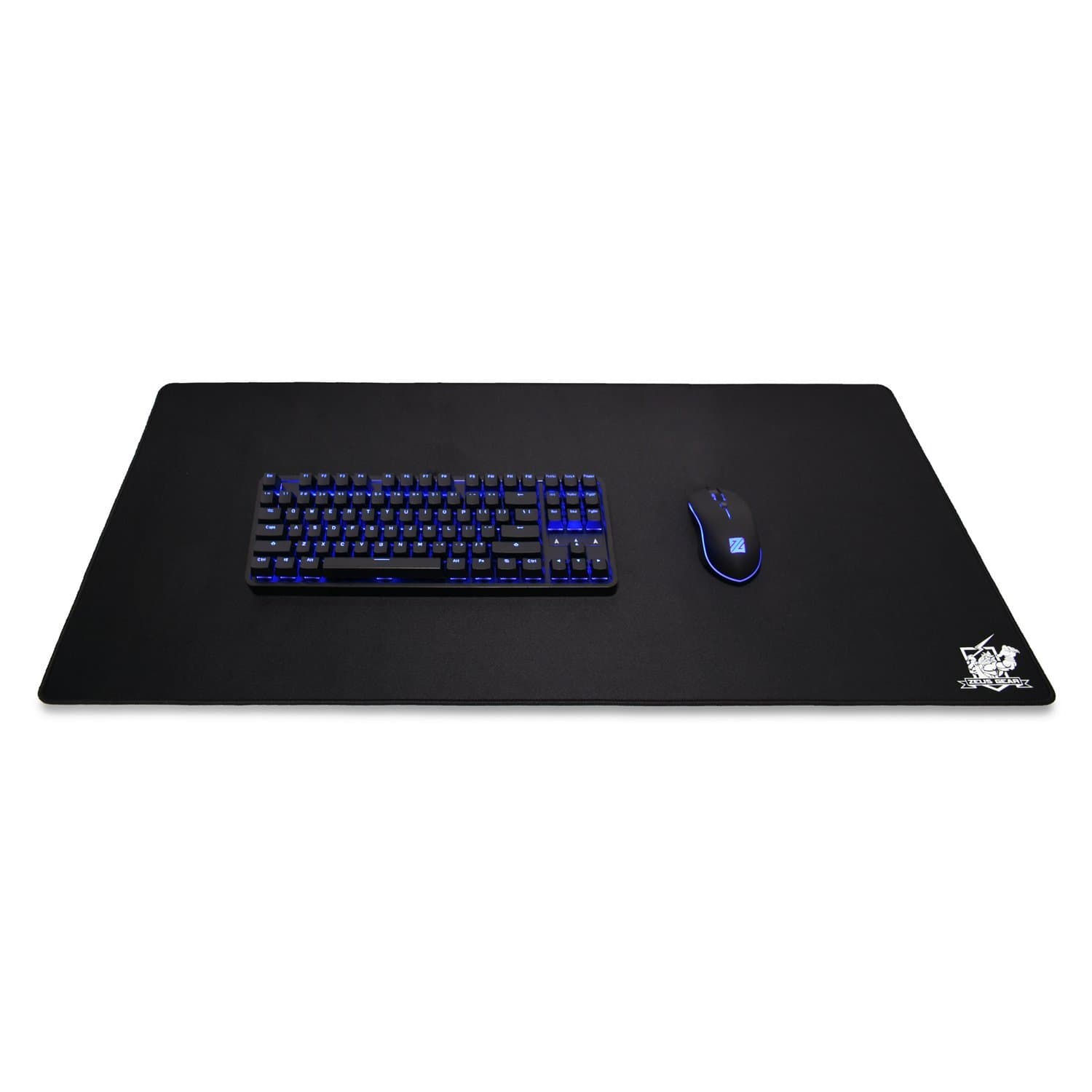 Extended XL Gaming Mouse Pad / Mat - Stitched Edges, Black, Natural Rubber | 36"x16"x0.12" (ZG-AE-EXXL) **New Logo**