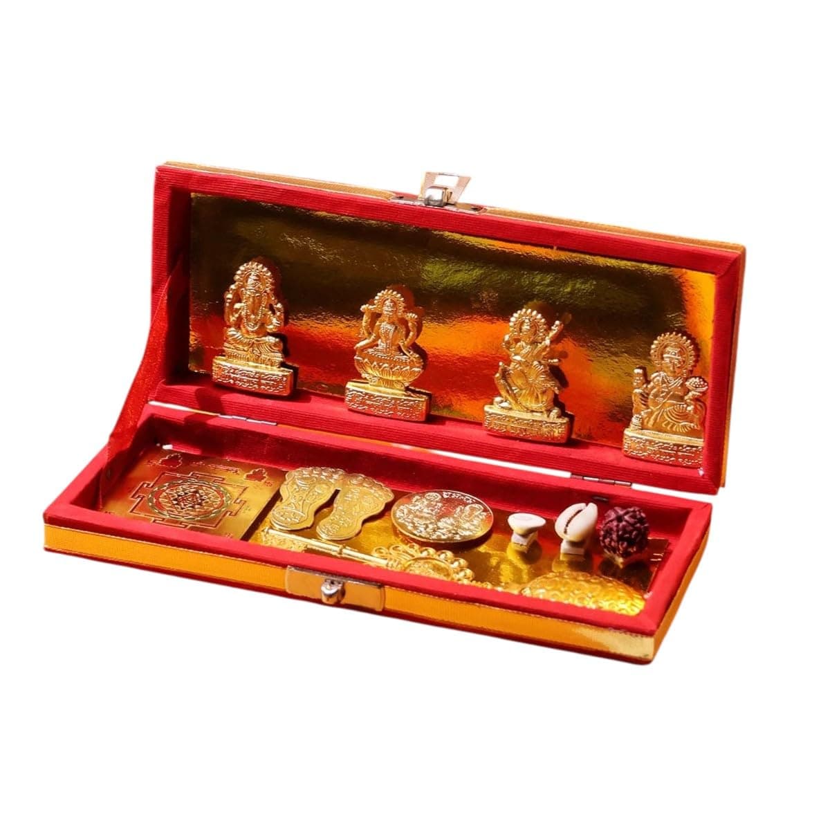 Shree Dhan Lakshmi Kuber Bhandari for Wealth & Diwali Pooja | 12-Piece Set for Home Temple & Festive Decor | Ideal Diwali Gift for Family