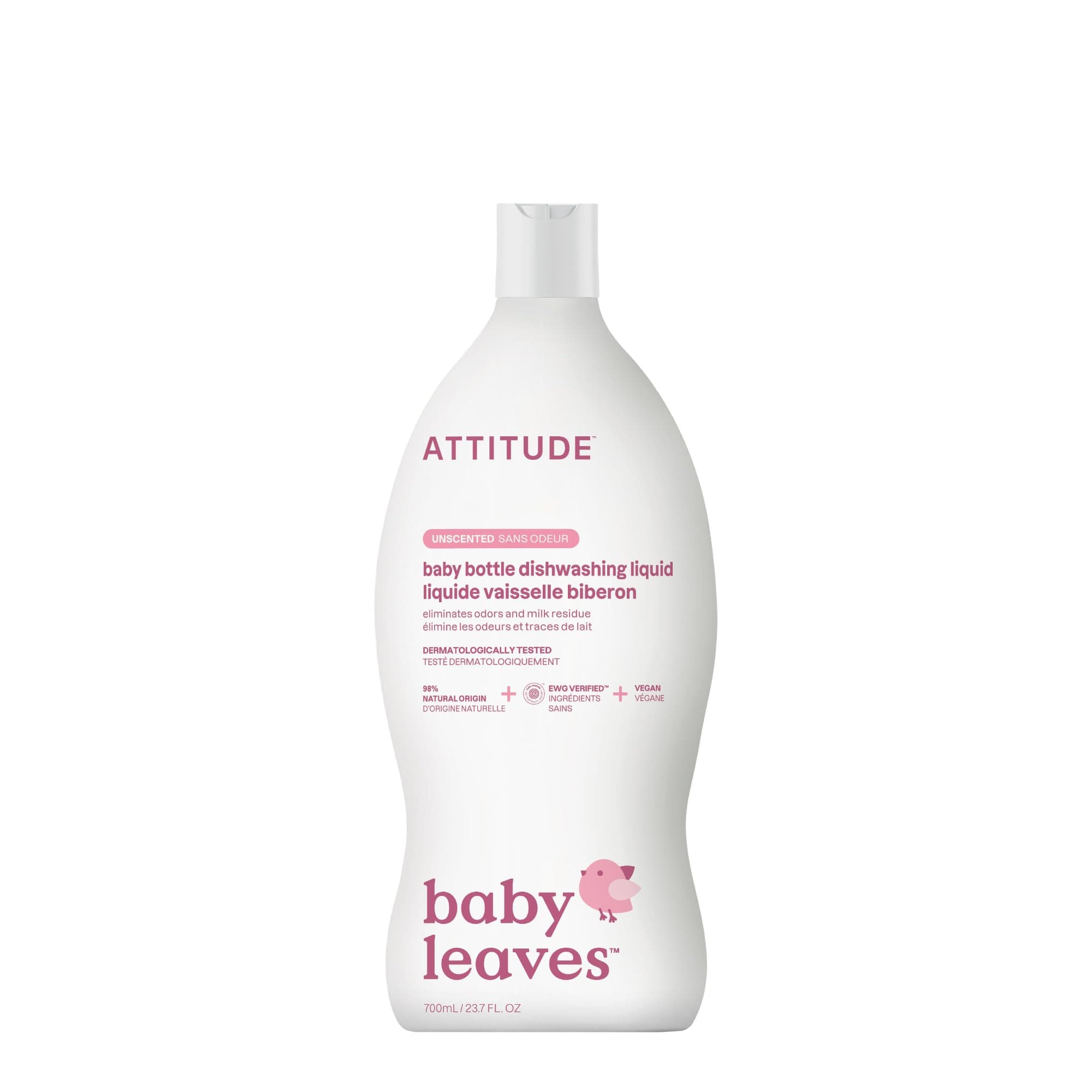 Attitude Baby Bottle & dishwashing liquid - Natural - Fragrance Free - 700ml