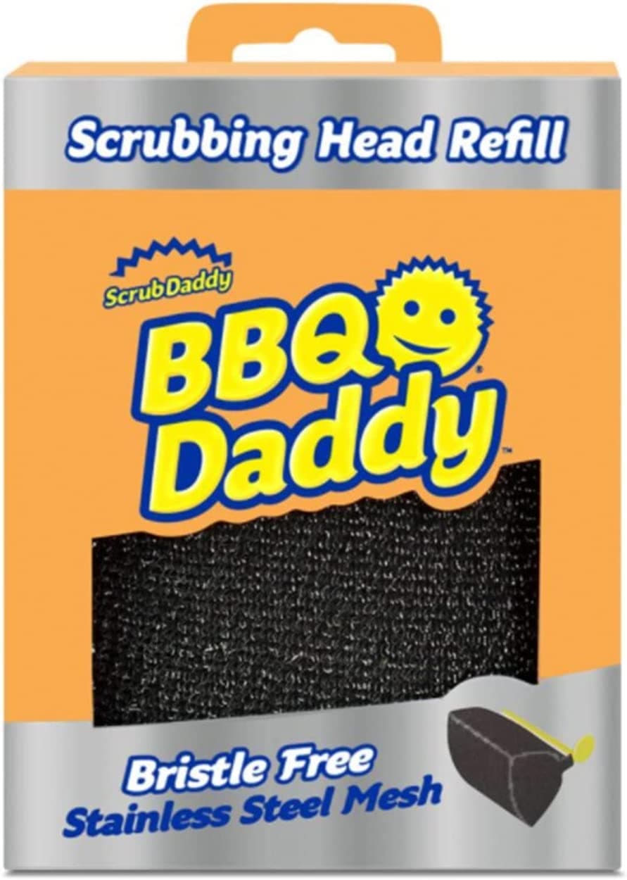 Replacement Grill Brush Head BBQ Daddy - Steam Clean with Steel Scrubber and Stainless Steel Scraper- No Bristles- Contains Scour Daddy Steel Replacement Head, 1ct