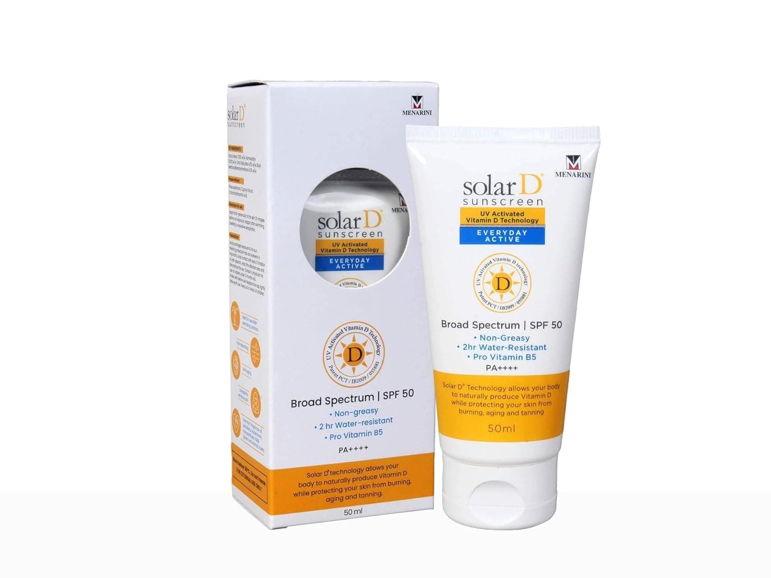 Solar D Eveyday Active Sunscreen For All Skin Type Broad Spectrum SPF 50-50Ml(R)