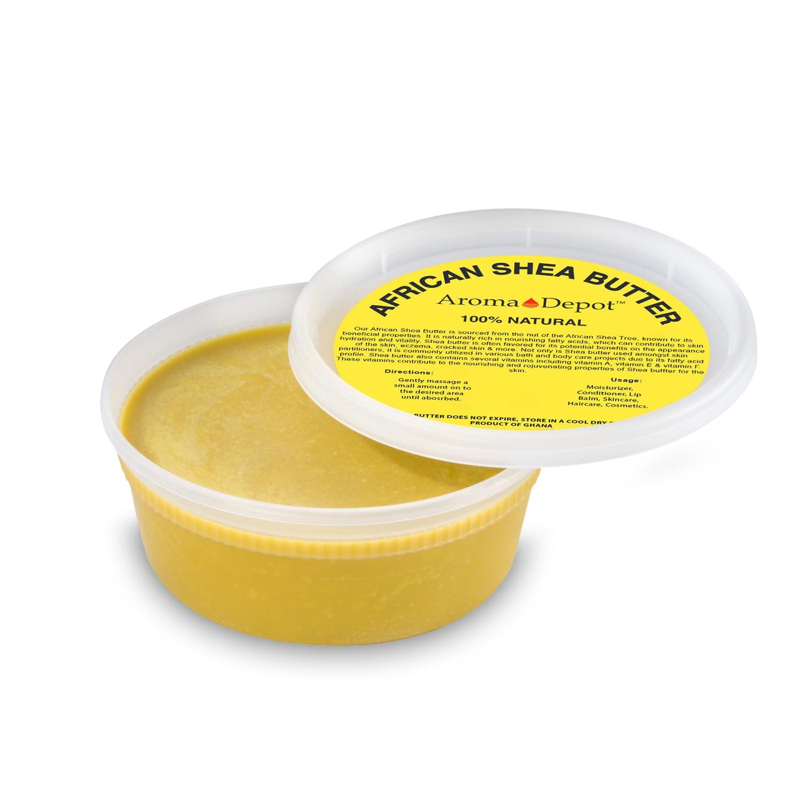 Raw African Shea Butter 8 oz. Yellow Grade A 100% Pure Natural Unrefined Fresh Moisturizing, Ideal for Dry and Cracked Skin. Can be use in Body, Hair and Face.