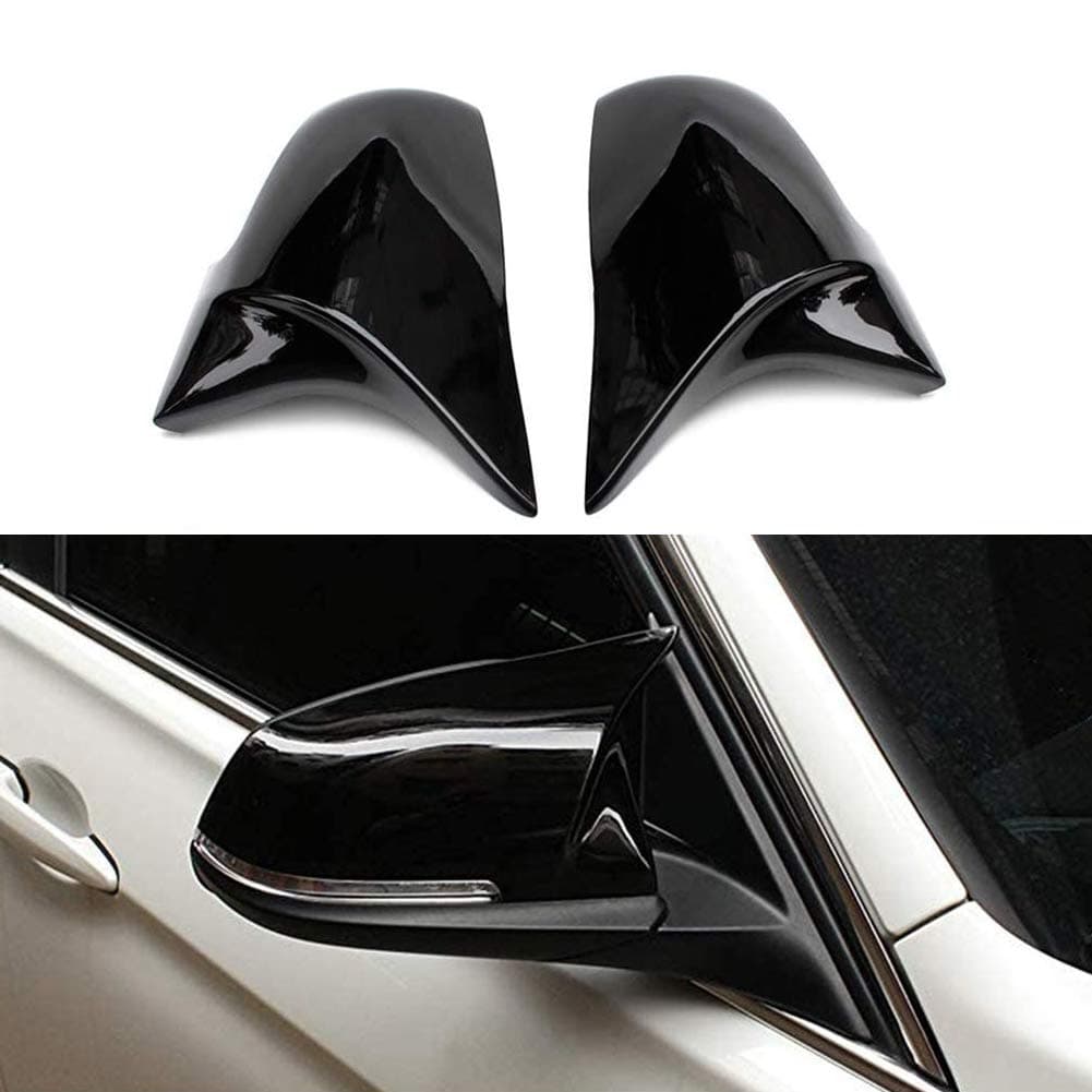 CLIO Door Rearview Mirror Cover Cap Replacement for BMW F20 F22 F23 F30 F31 F32 F33 F36 F87 M2 X1 E84 (Glossy Black)