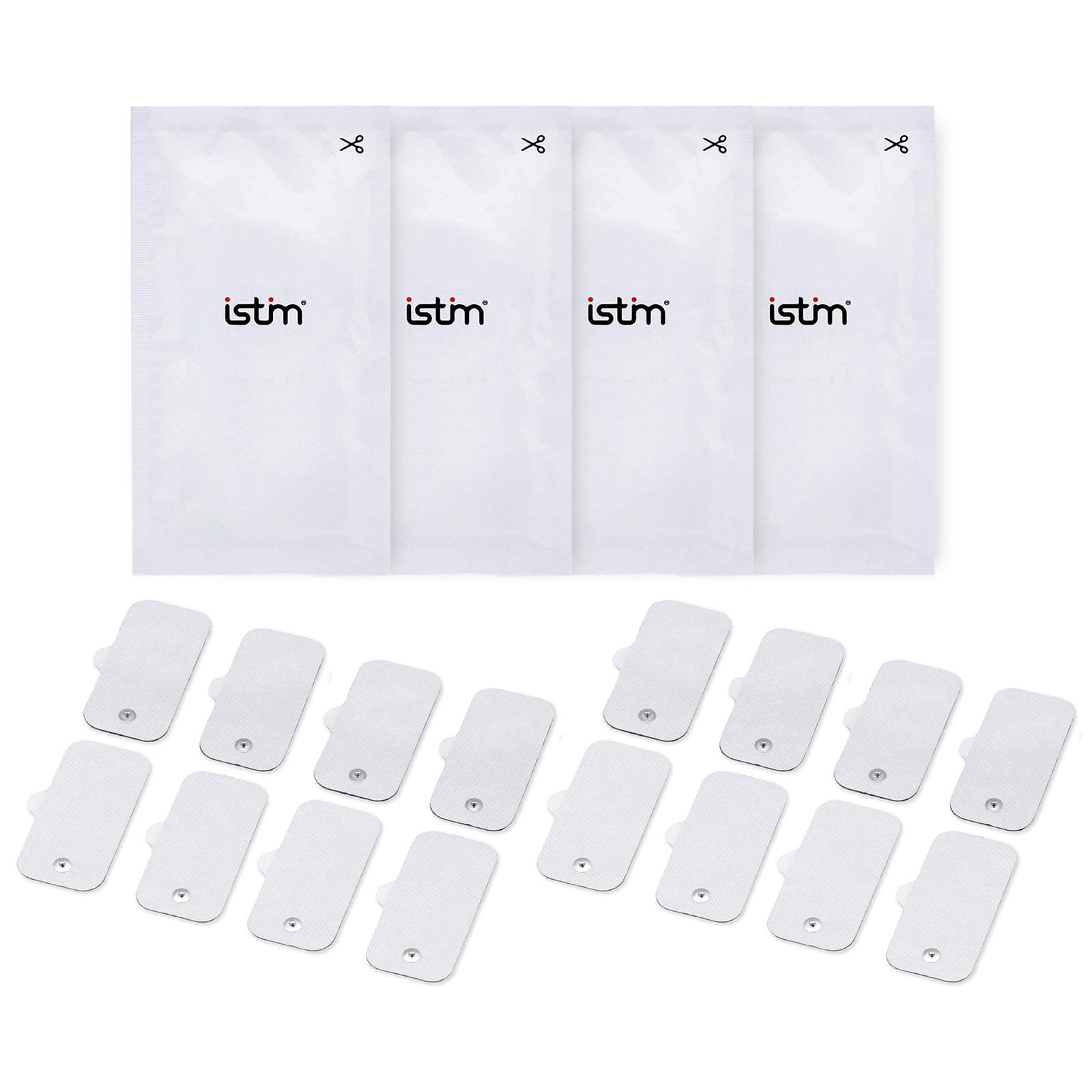 iStim Super Soft 2"x2" TENS Unit Electrodes for TENS Massage EMS - 100% Japanese Gel (2"x4" - 16 pcs(Snap))