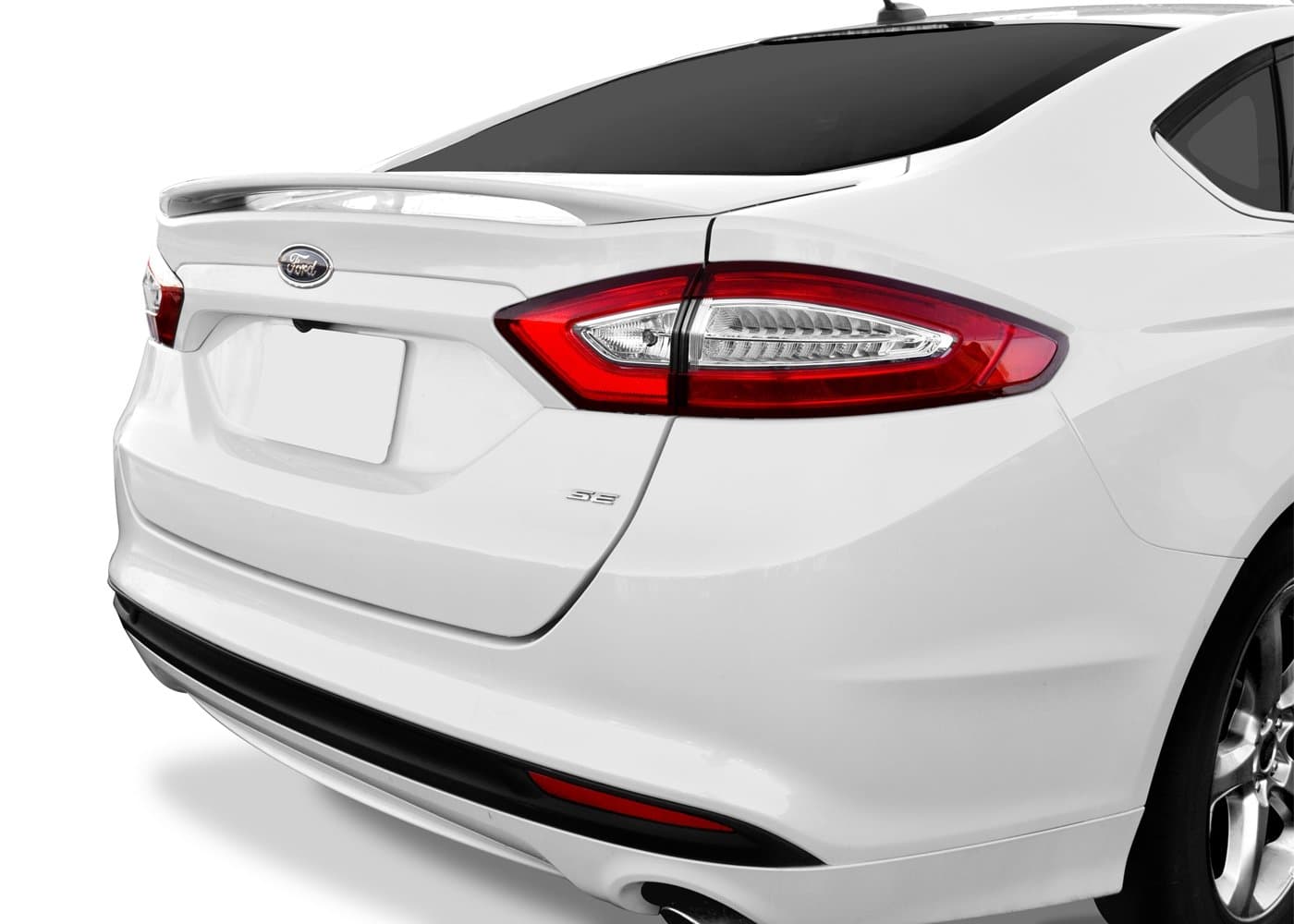California Dream Works with: 2013-18 Ford Fusion Factory Spoiler in The Paint Code of Your Choice (Ingot Silver Metallic UX)
