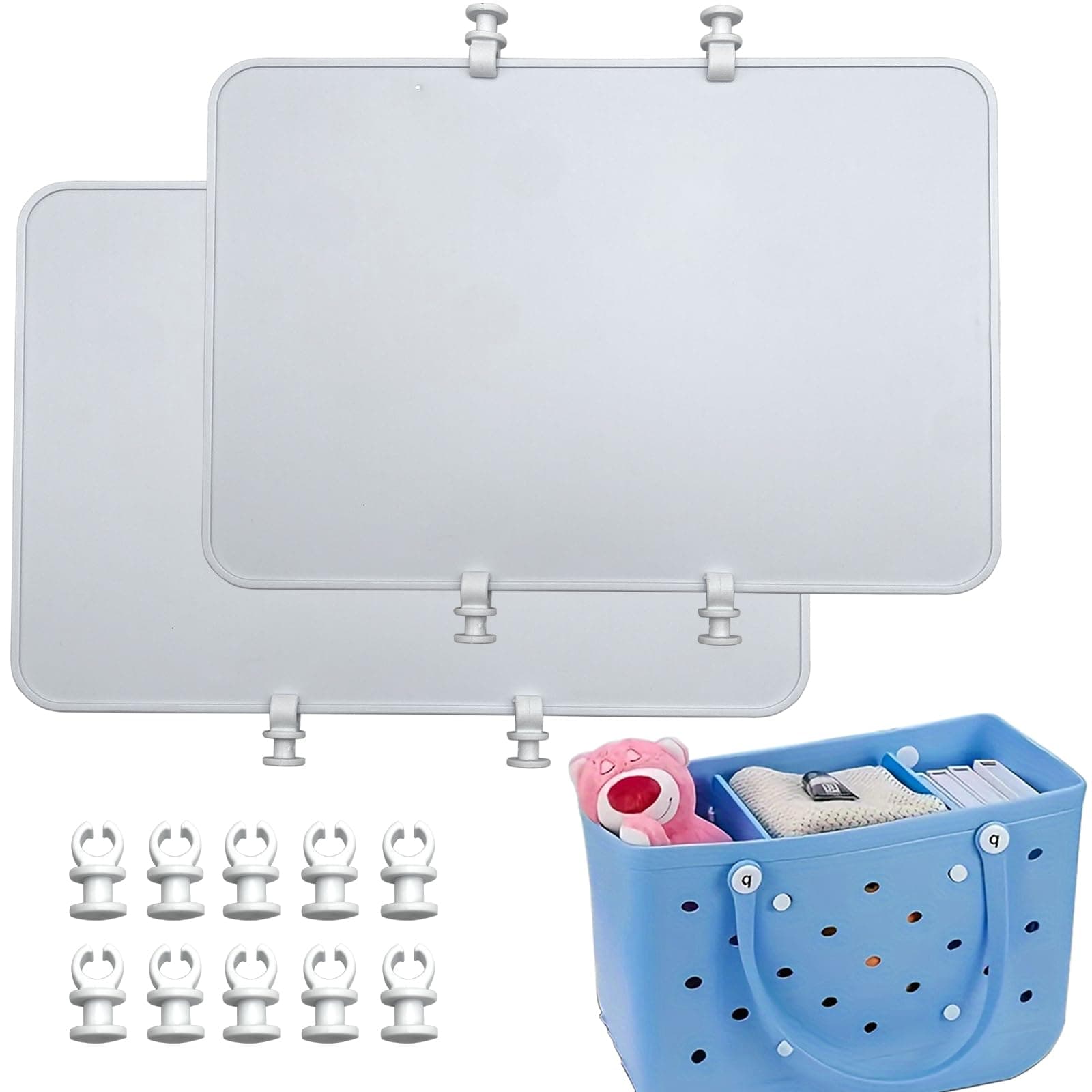 Yewaii 2pcs Bogg Bag Divider Tray - X Large Compatible - White