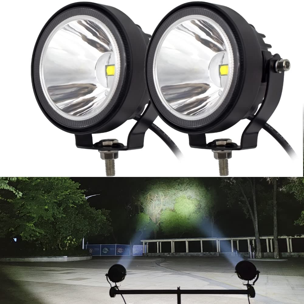 LED Round OffRoad Driving Spot Lights 2Pcs 3.8 Inch 30W Super Bright LED Pod lights Work Auxiliary Lights Ditch Lights Fog Lights Fit for ATV UTV SUV Pickup Moto Truck Boat Car Golf