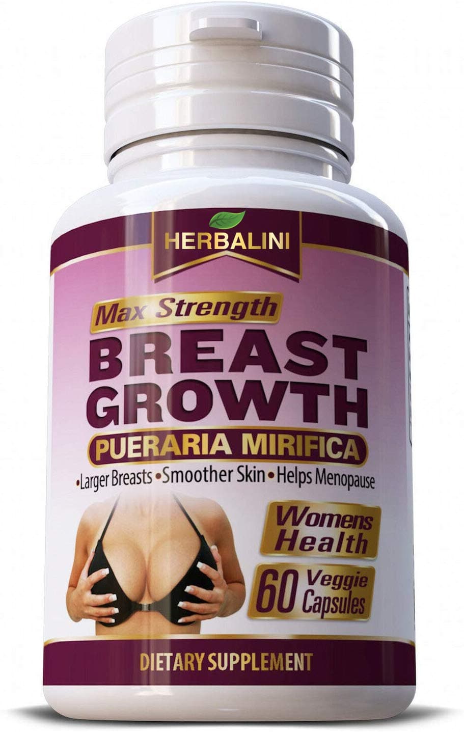Max Strength Breast Growth - 5000mg Pueraria Mirifica - Curve Enhancement, Bust Enlargement, Firm Body, Feminizing Pills - Body Augmentation, Vaginal Health, Menopause Relief, Skin and Hair Health