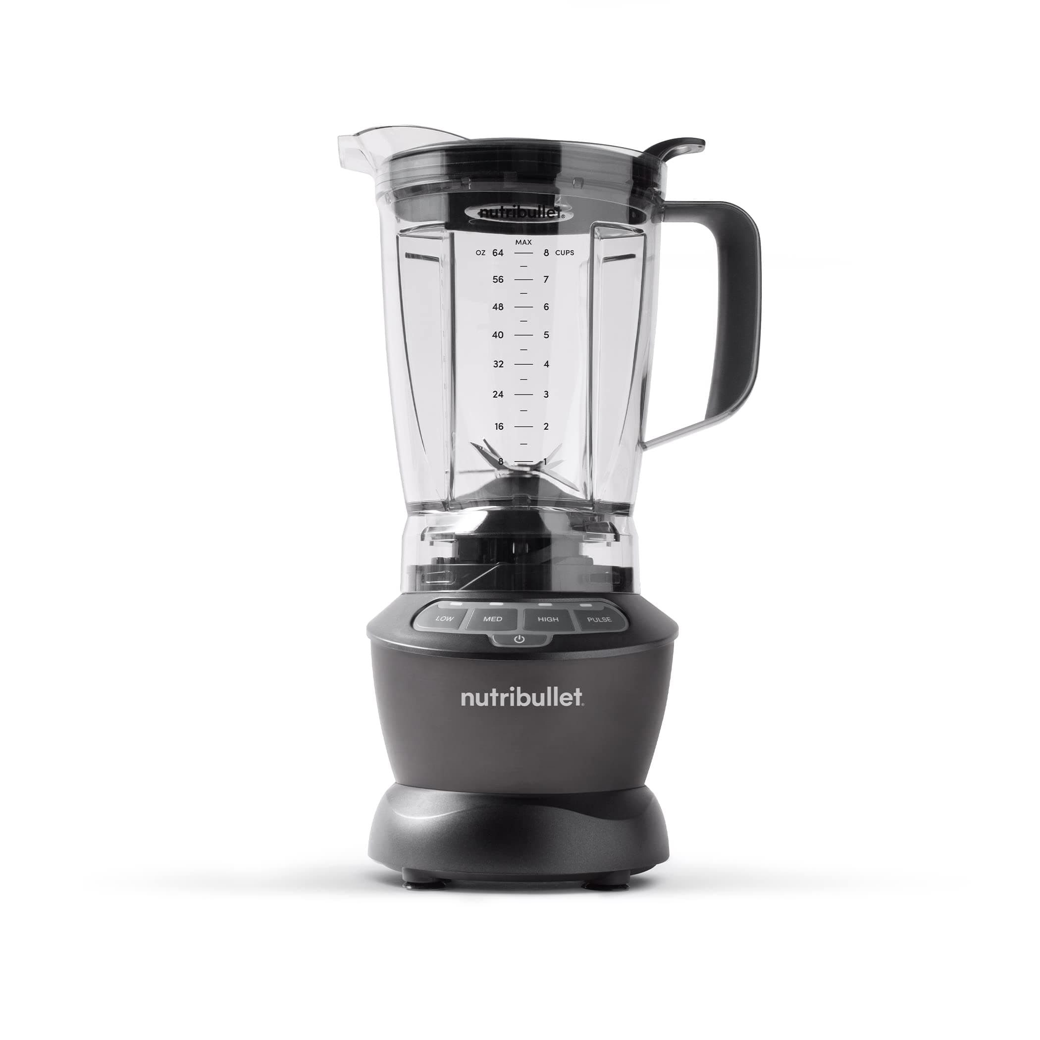 Countertop Blender for Shakes, Smoothies, Food Prep, and Frozen Blending, 64 Ounces, 1200 Watt, Dark Gray NBF50400
