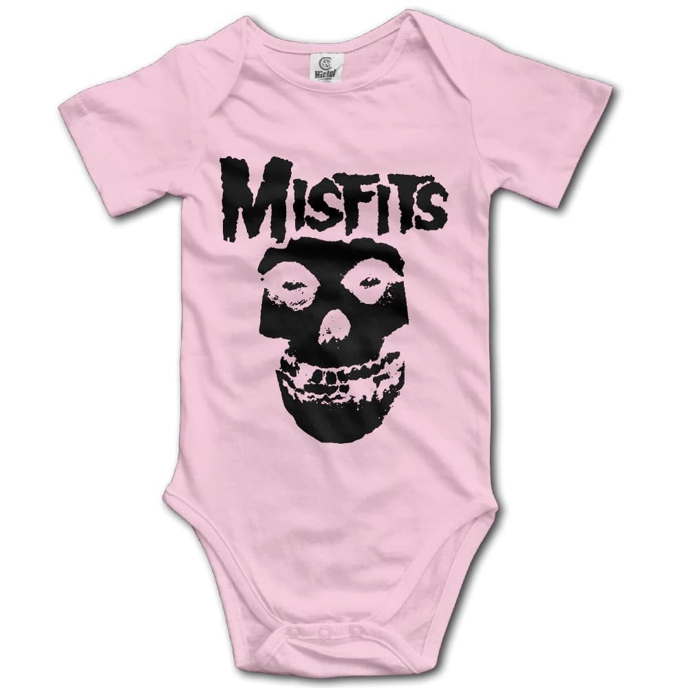 Small RiversMisfits Punk Rock Band Fiend Skull Baby Onesie Newborn Baby Clothes
